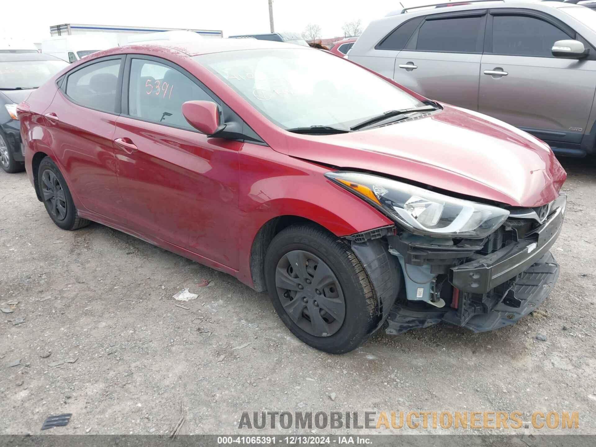 5NPDH4AE5GH667980 HYUNDAI ELANTRA 2016