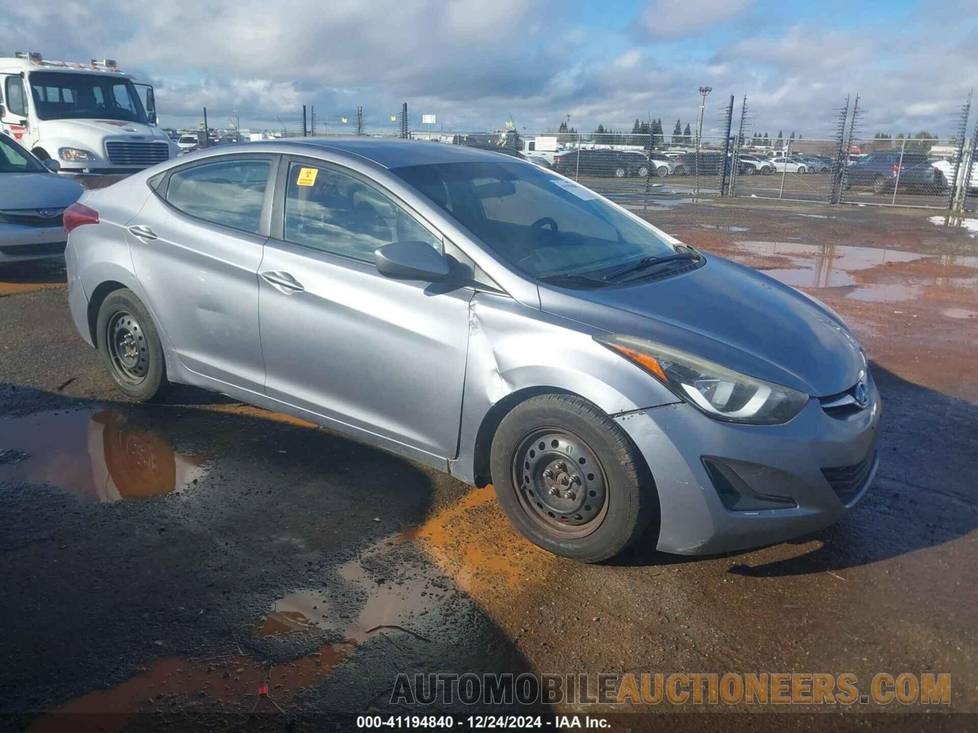 5NPDH4AE5GH674301 HYUNDAI ELANTRA 2016