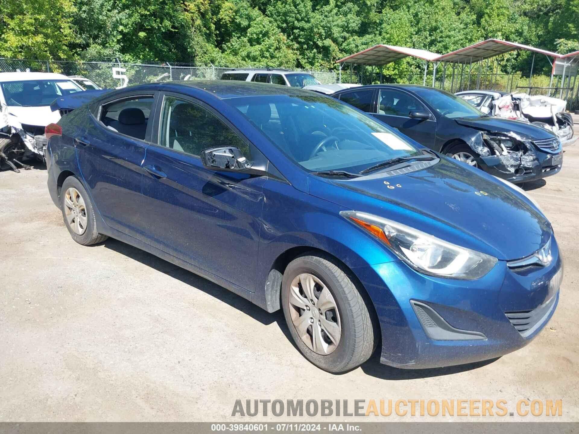 5NPDH4AE5GH761387 HYUNDAI ELANTRA 2016