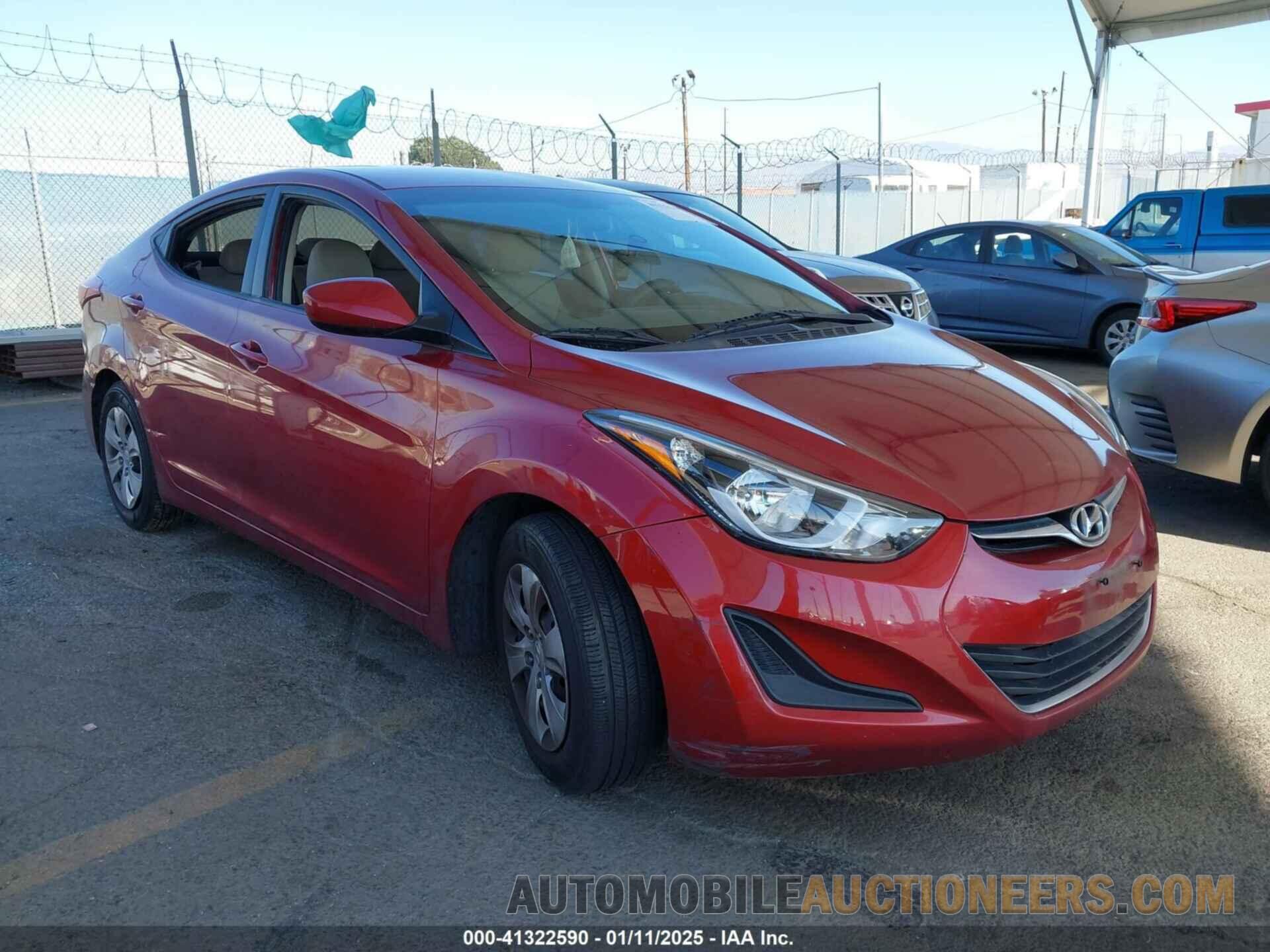 5NPDH4AE5GH778920 HYUNDAI ELANTRA 2016