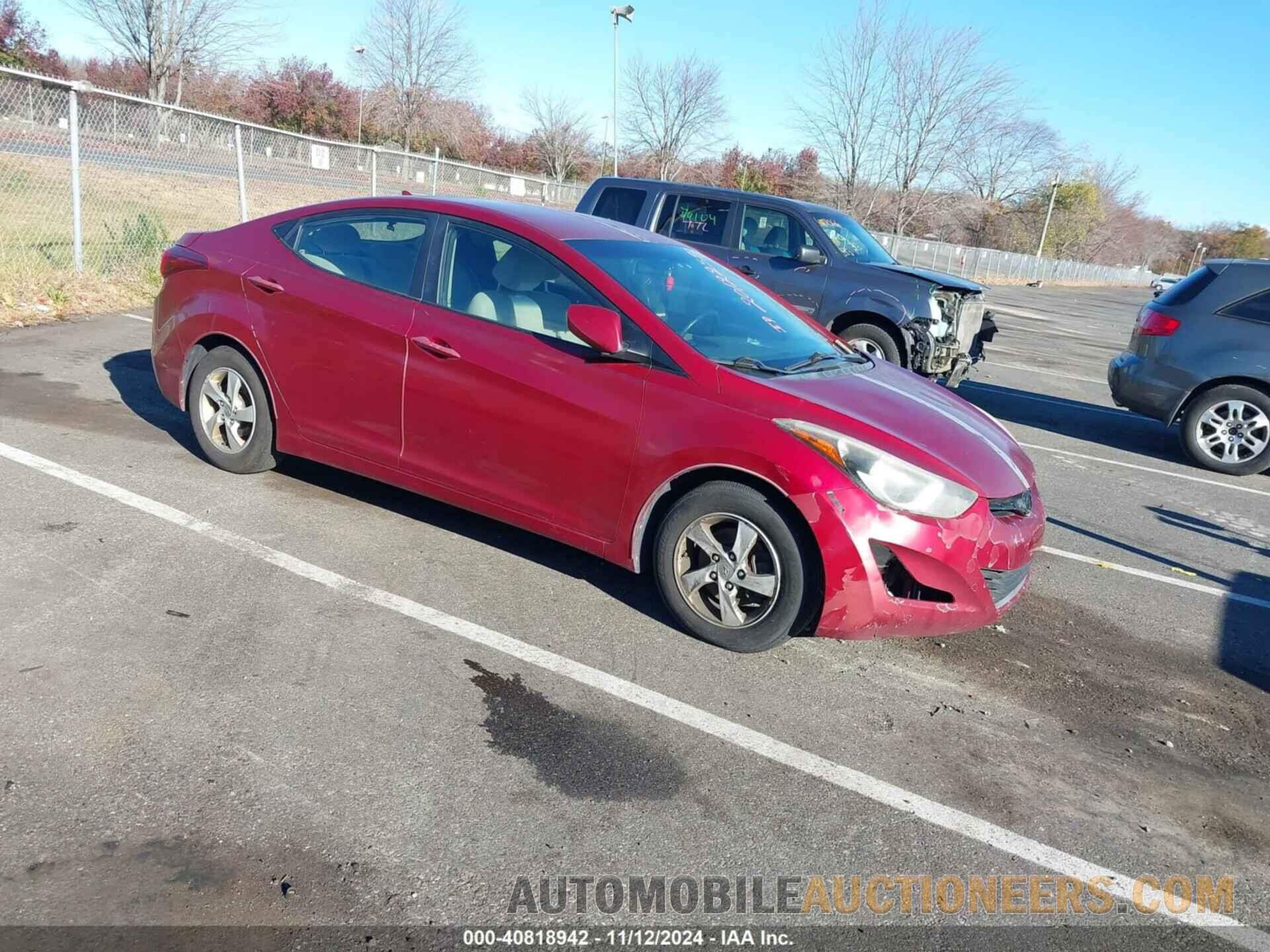 5NPDH4AE6EH455909 HYUNDAI ELANTRA 2014