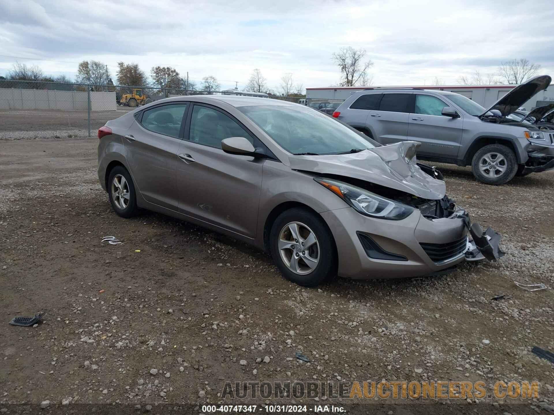 5NPDH4AE6EH518927 HYUNDAI ELANTRA 2014