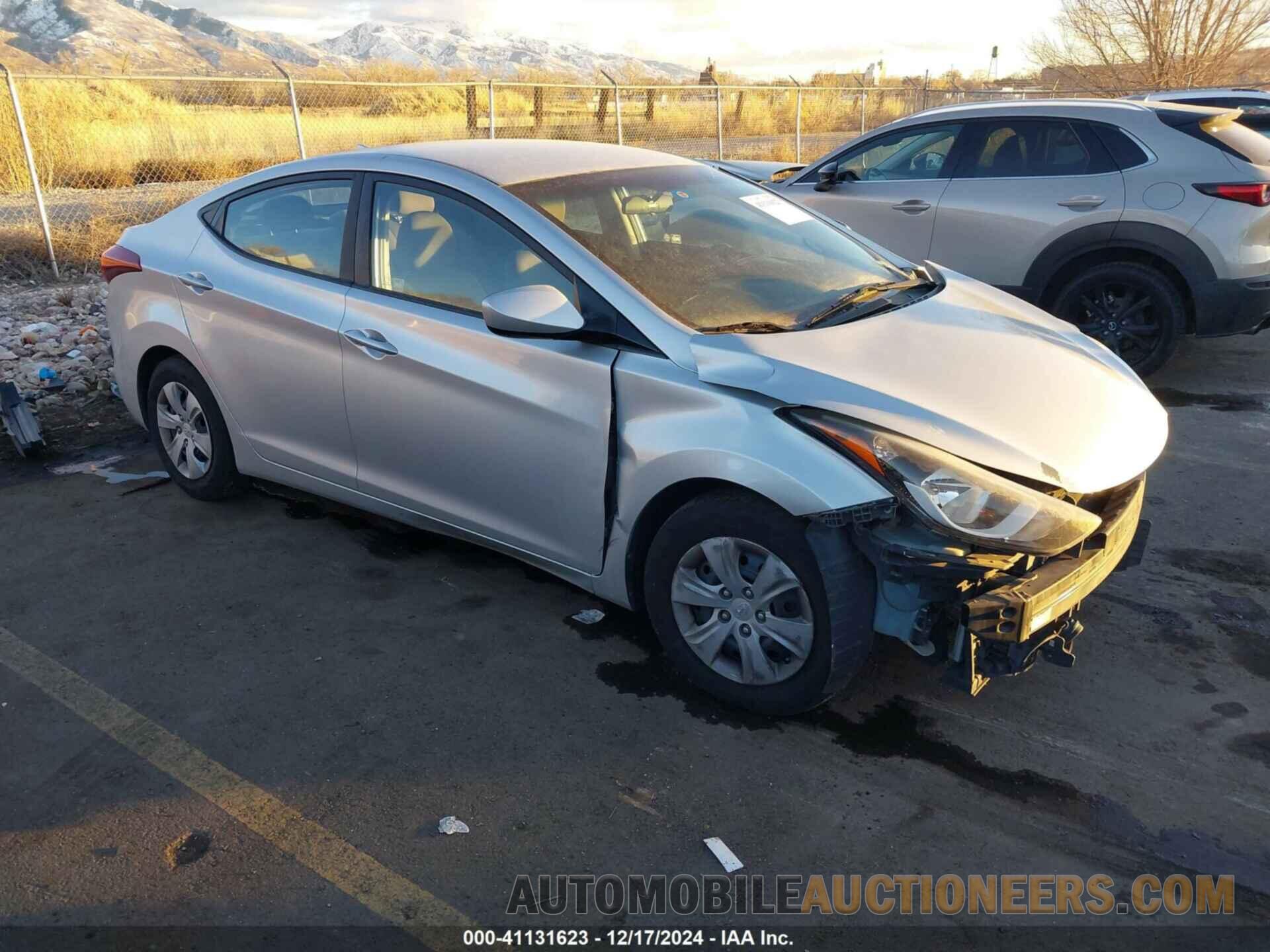 5NPDH4AE6GH754514 HYUNDAI ELANTRA 2016