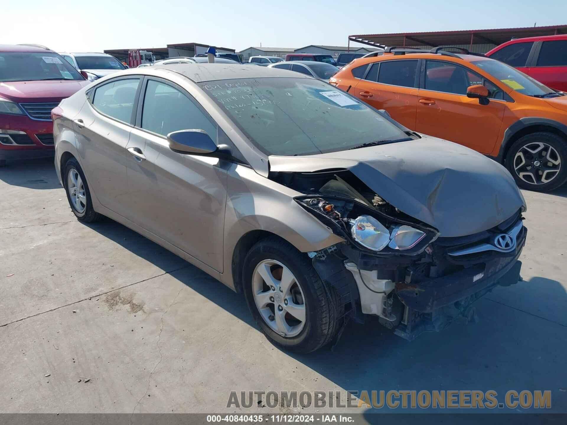 5NPDH4AE7EH477093 HYUNDAI ELANTRA 2014