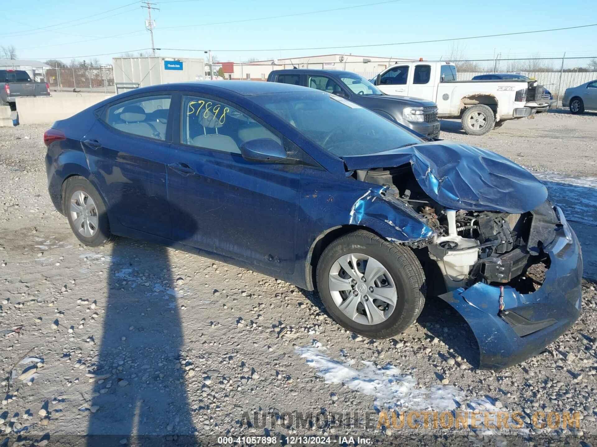 5NPDH4AE7GH730223 HYUNDAI ELANTRA 2016