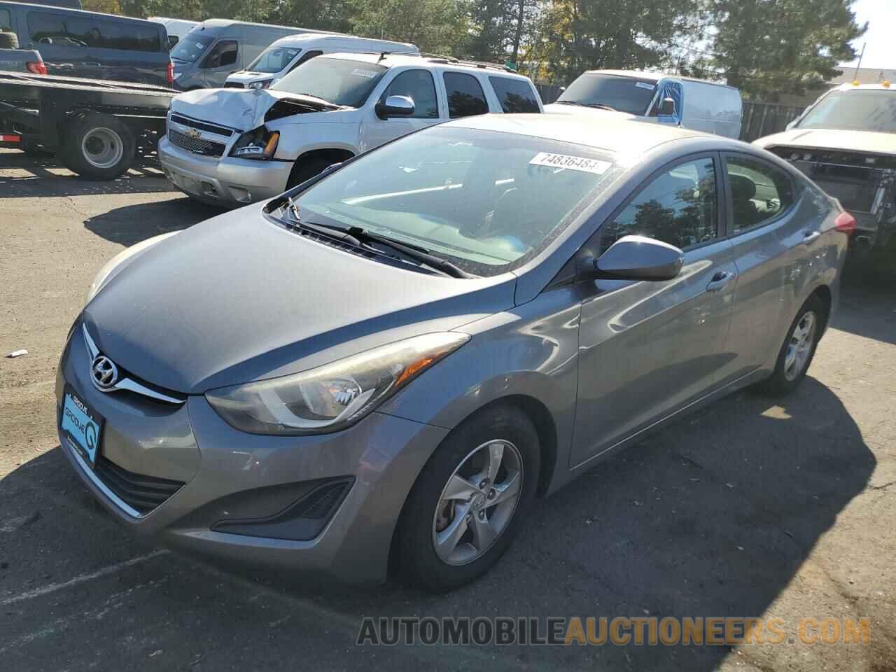 5NPDH4AE8EH525457 HYUNDAI ELANTRA 2014