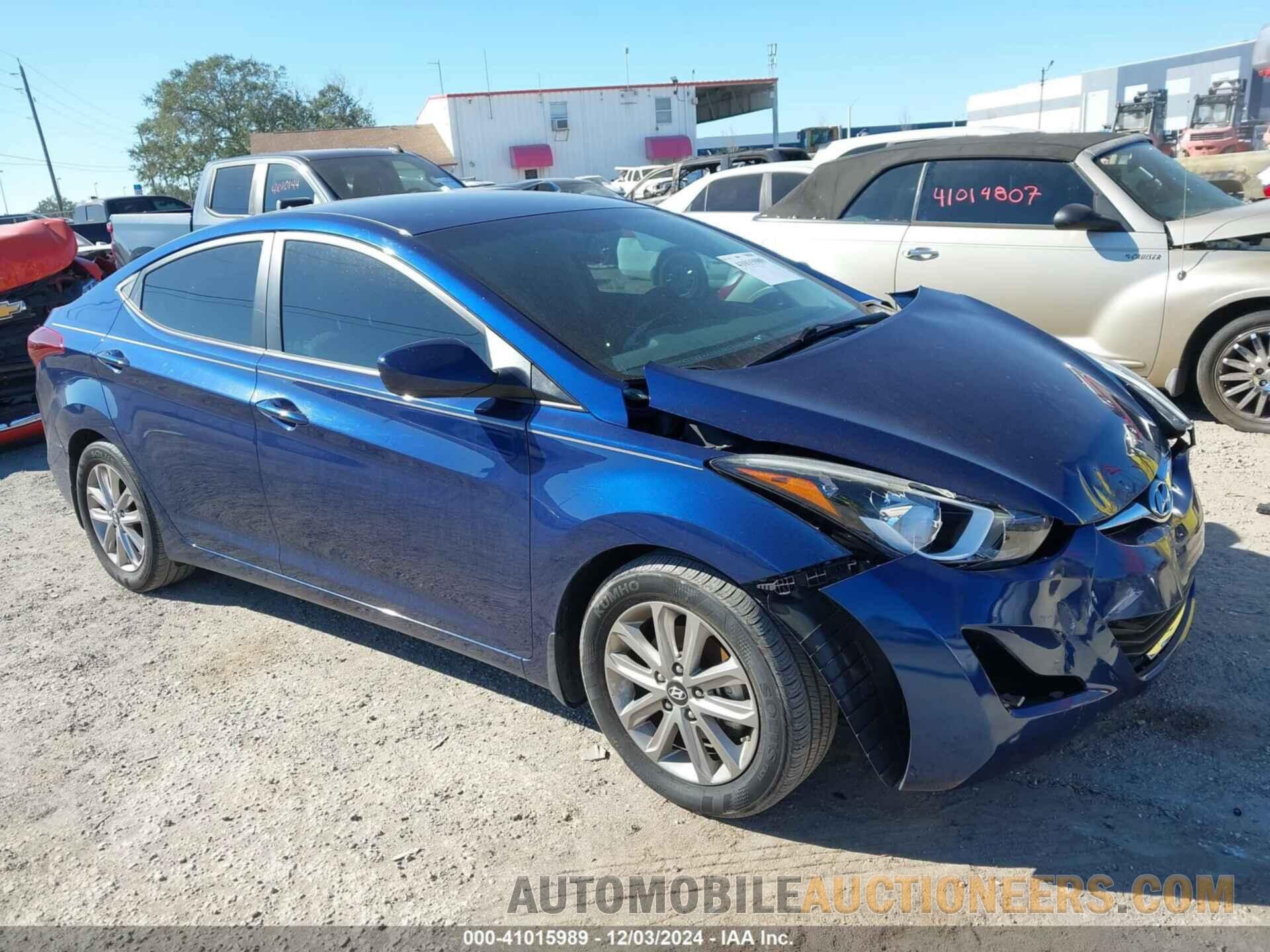 5NPDH4AE8FH636527 HYUNDAI ELANTRA 2015