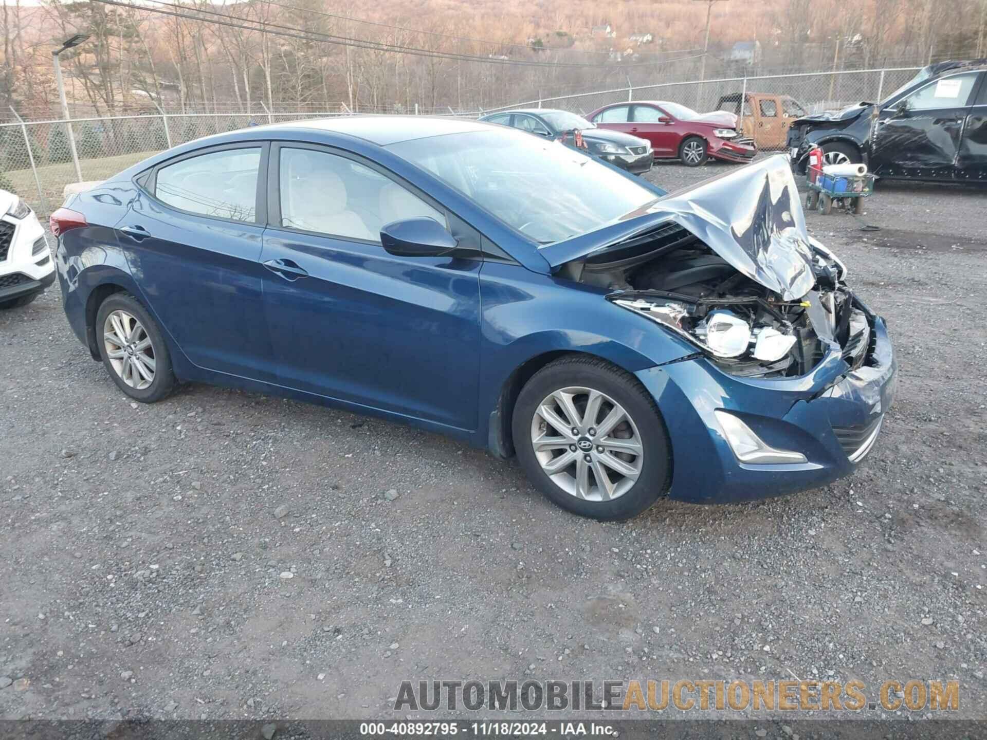 5NPDH4AE8GH655094 HYUNDAI ELANTRA 2016