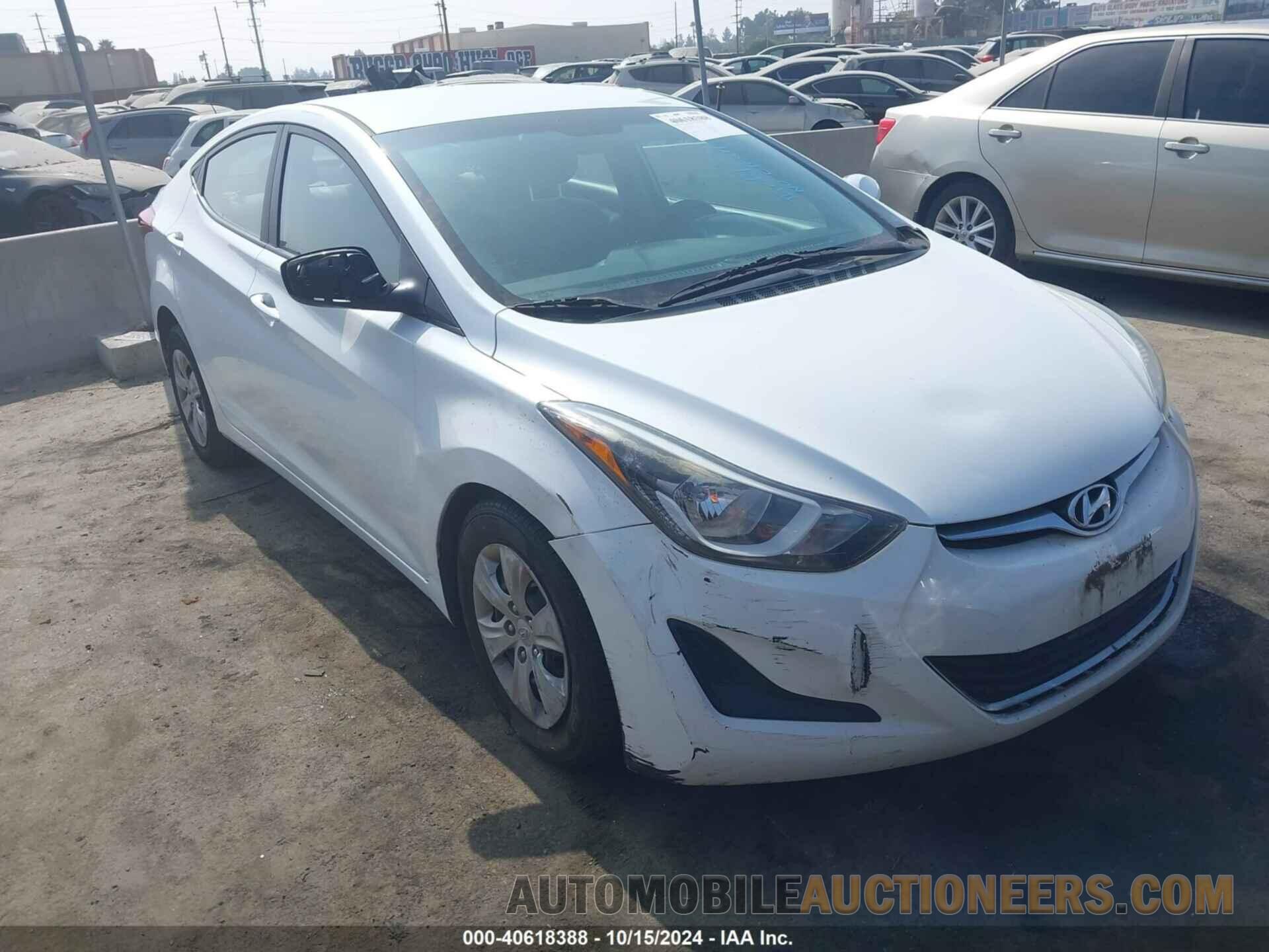 5NPDH4AE8GH663339 HYUNDAI ELANTRA 2016