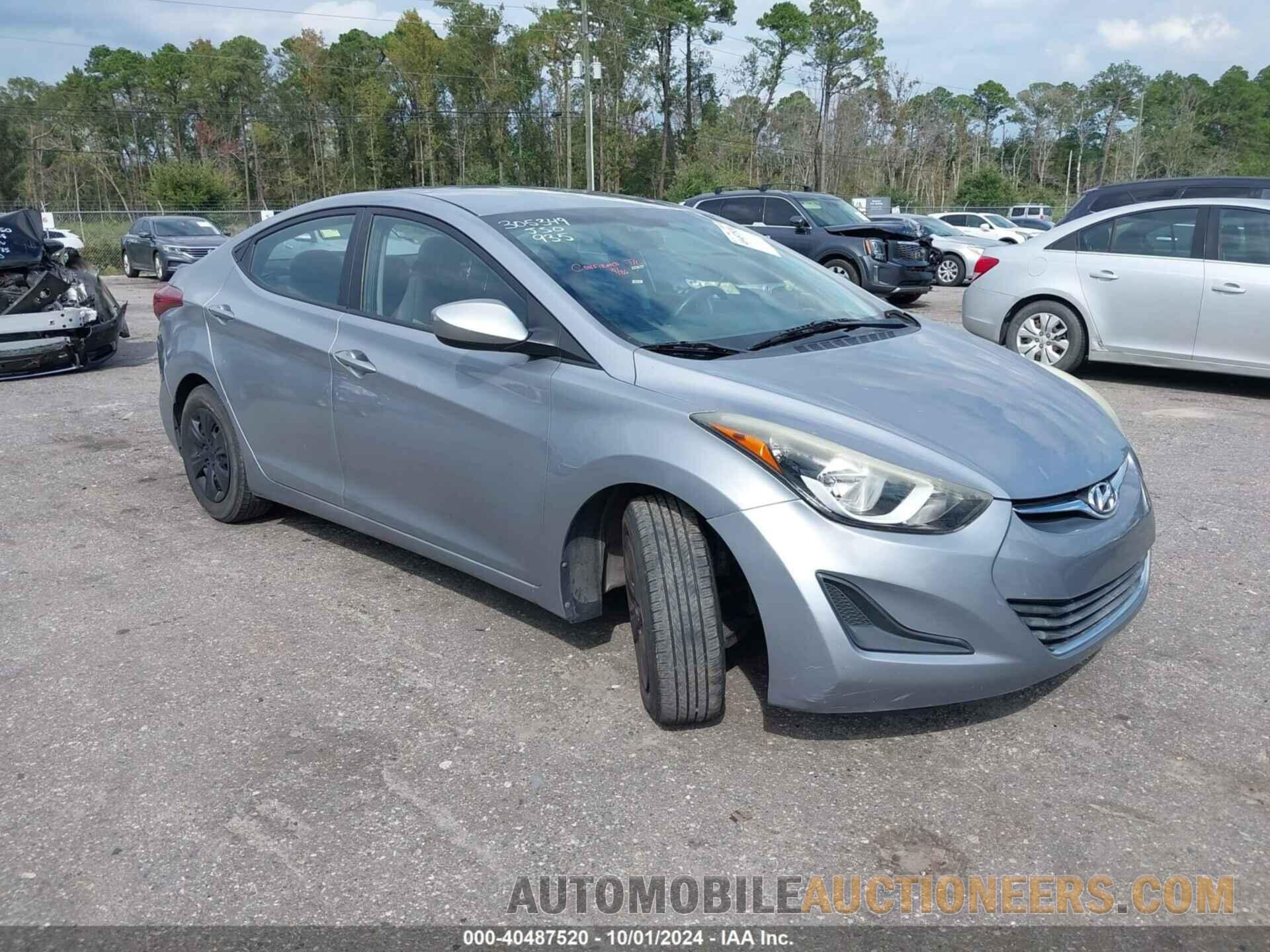 5NPDH4AE8GH665687 HYUNDAI ELANTRA 2016