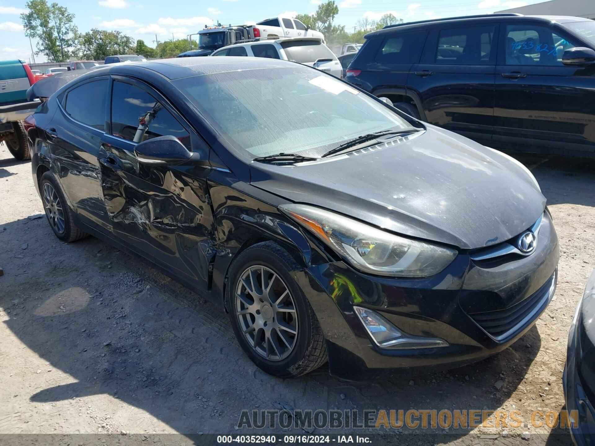 5NPDH4AE8GH710109 HYUNDAI ELANTRA 2016