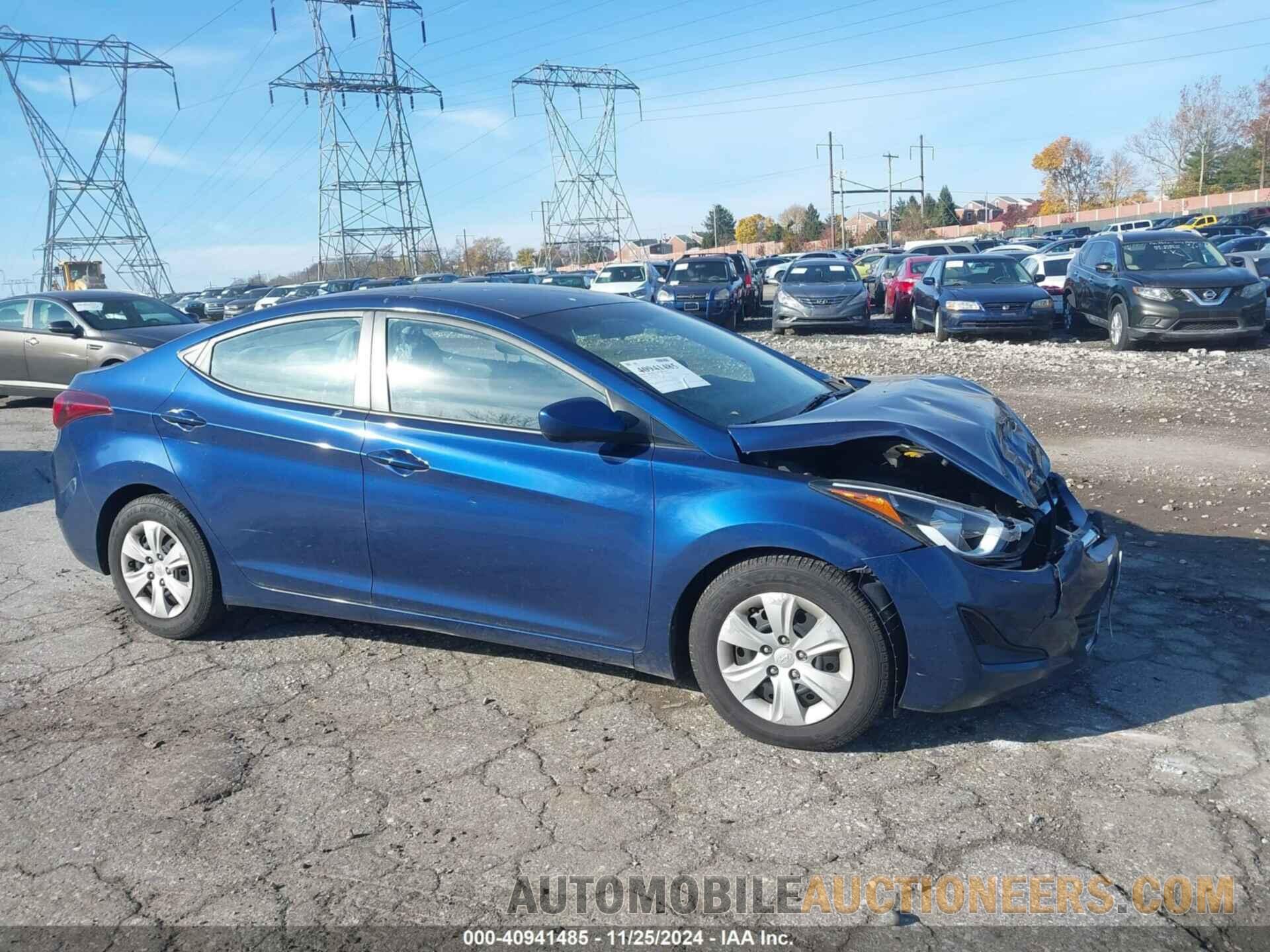 5NPDH4AE8GH713947 HYUNDAI ELANTRA 2016