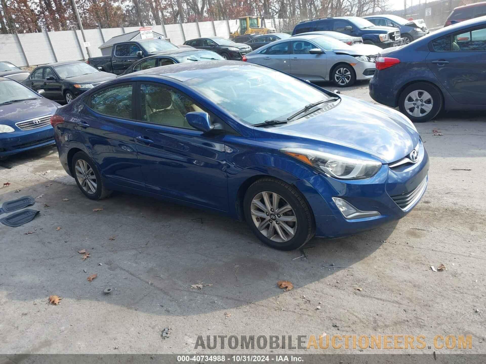 5NPDH4AE8GH731168 HYUNDAI ELANTRA 2016