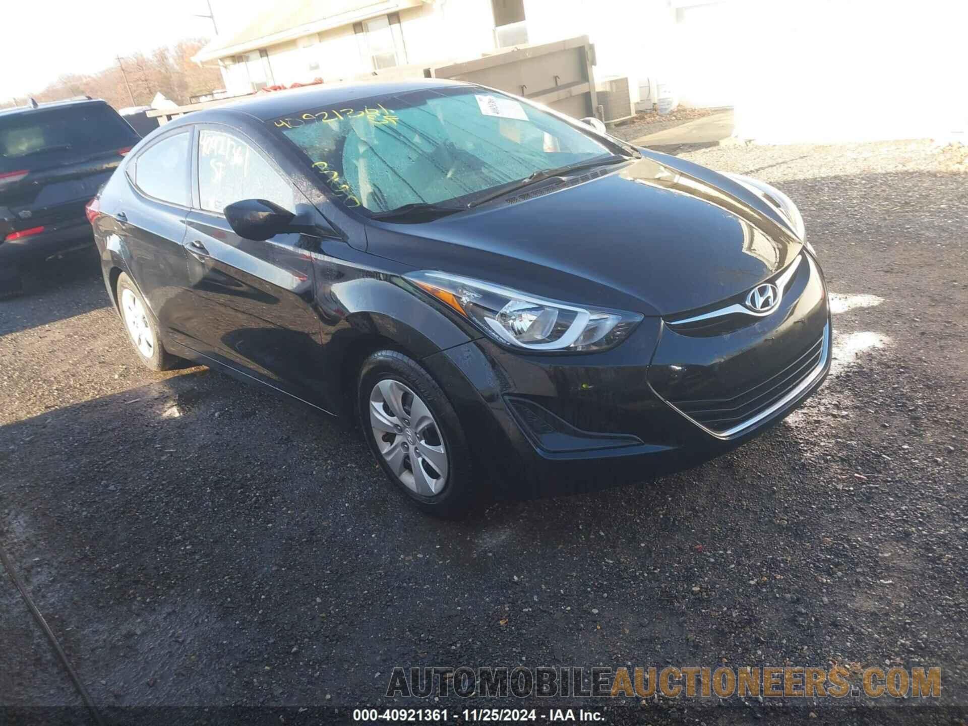 5NPDH4AE8GH745880 HYUNDAI ELANTRA 2016