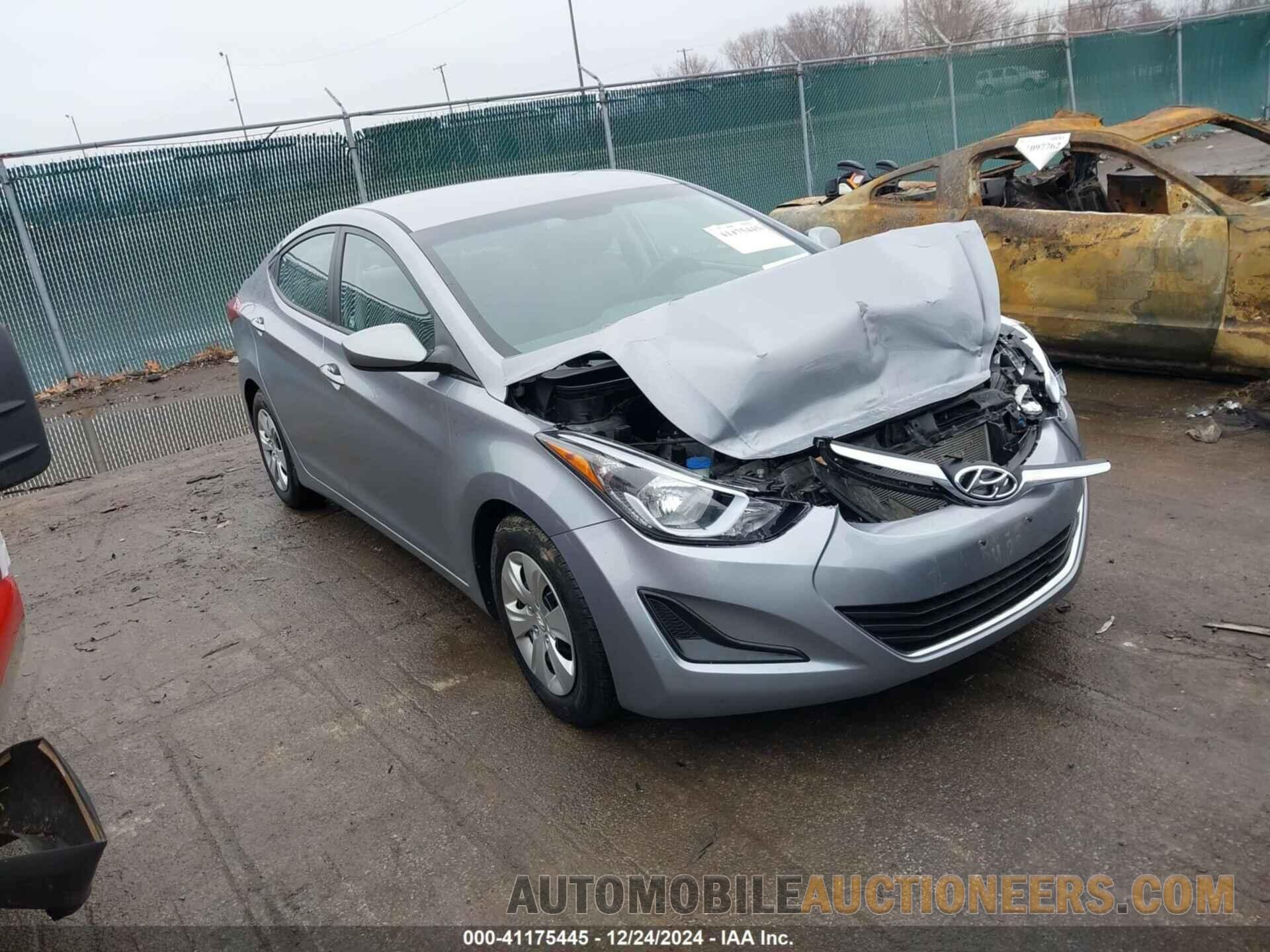 5NPDH4AE8GH748858 HYUNDAI ELANTRA 2016