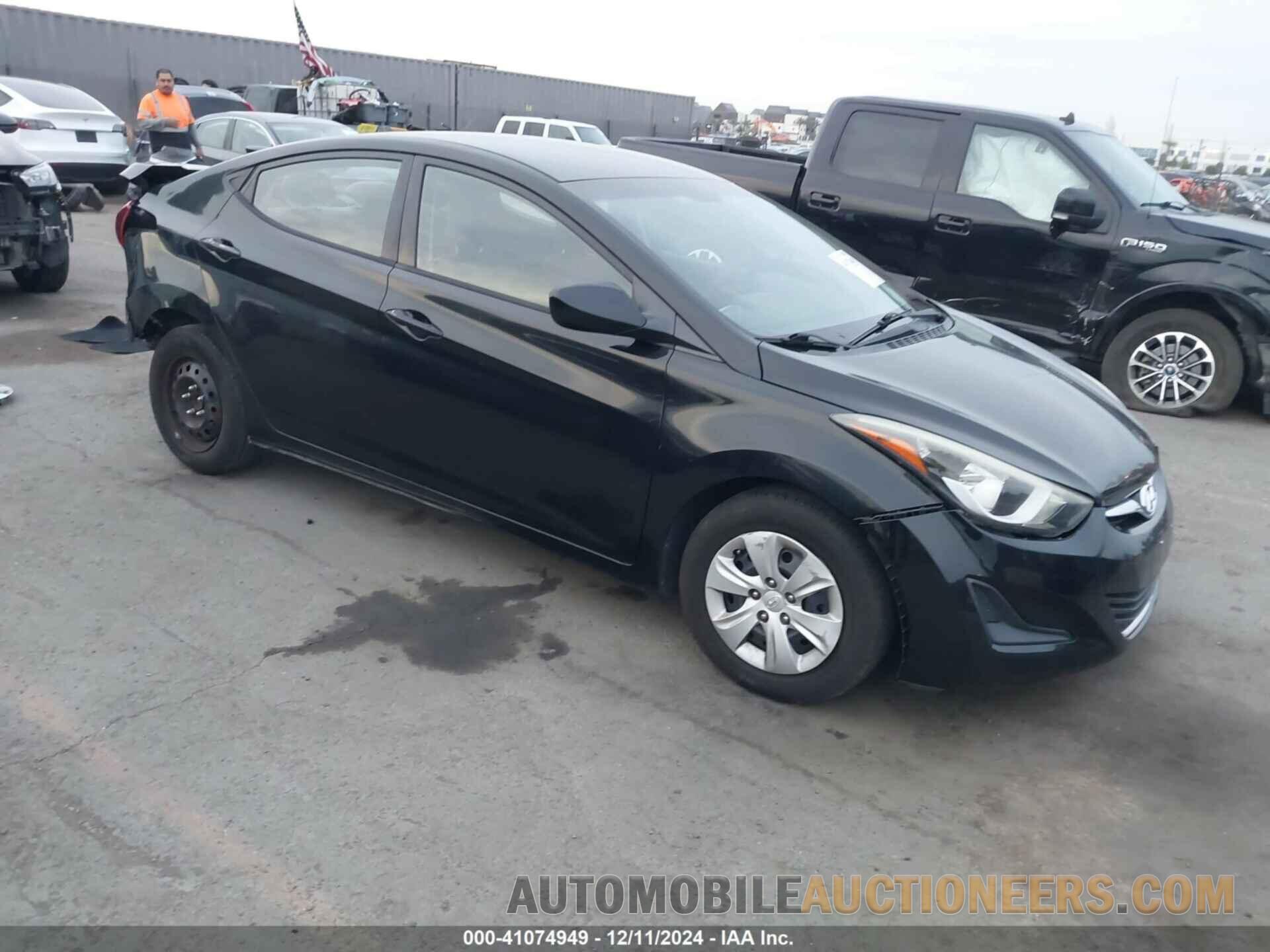 5NPDH4AE8GH769497 HYUNDAI ELANTRA 2016