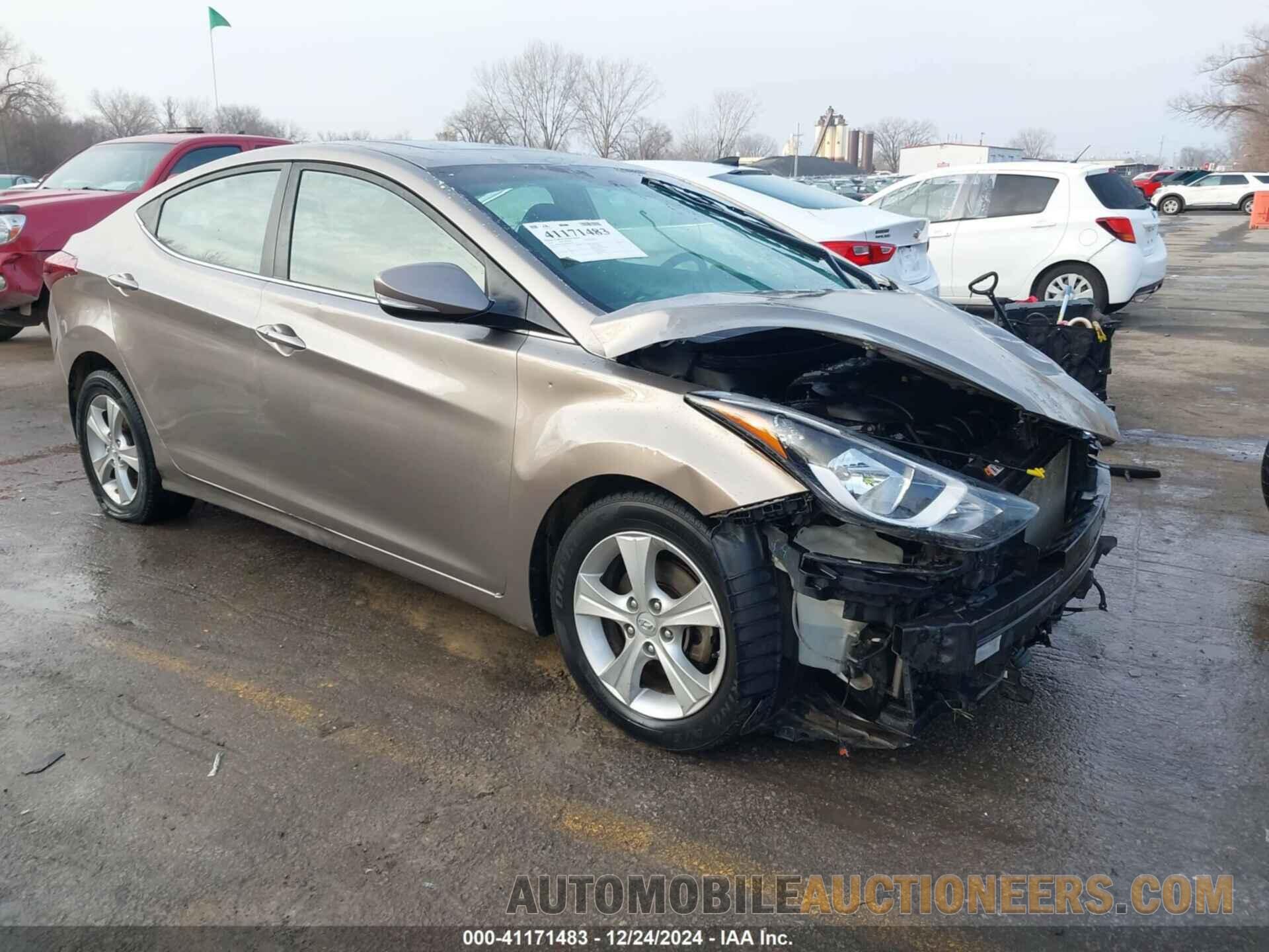 5NPDH4AE8GH782783 HYUNDAI ELANTRA 2016