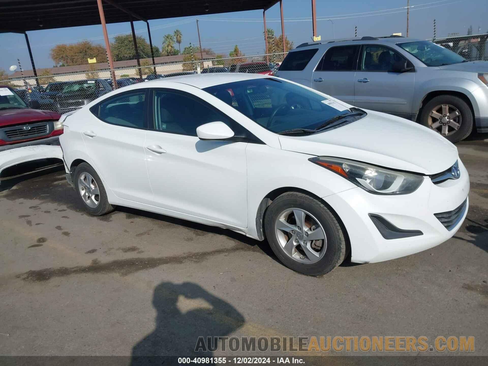 5NPDH4AE9EH514600 HYUNDAI ELANTRA 2014