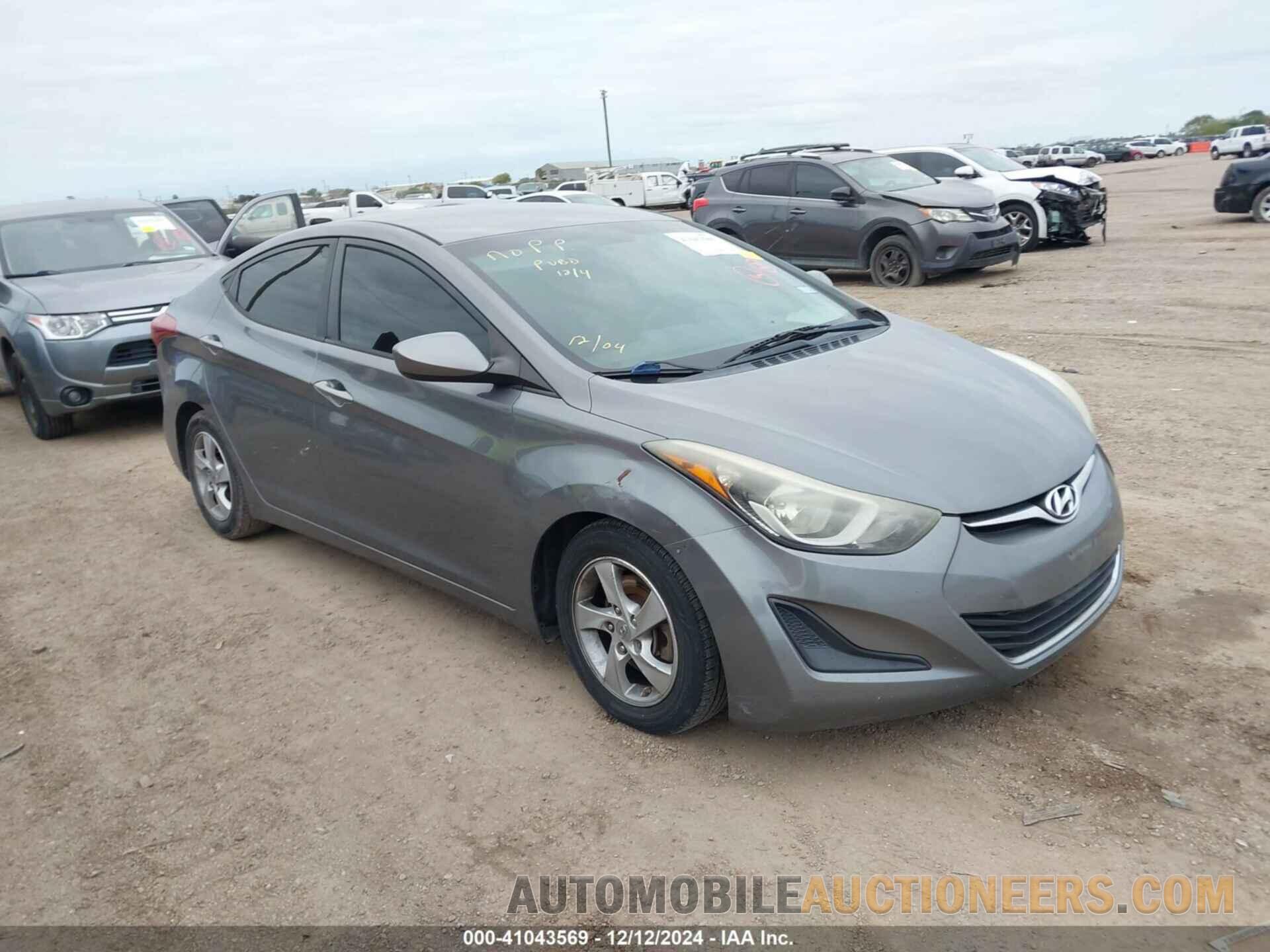 5NPDH4AE9EH523524 HYUNDAI ELANTRA 2014