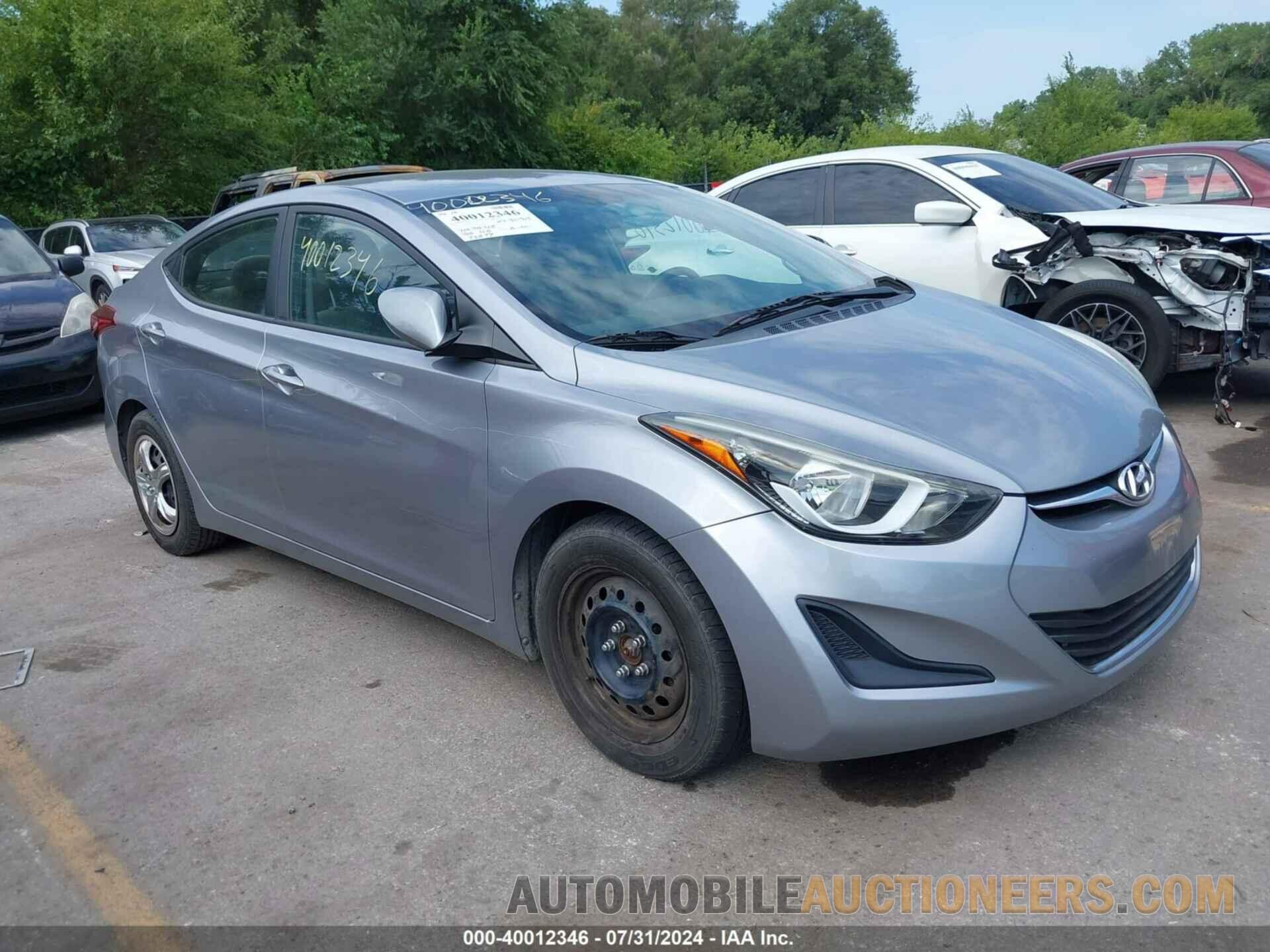 5NPDH4AE9GH677377 HYUNDAI ELANTRA 2016