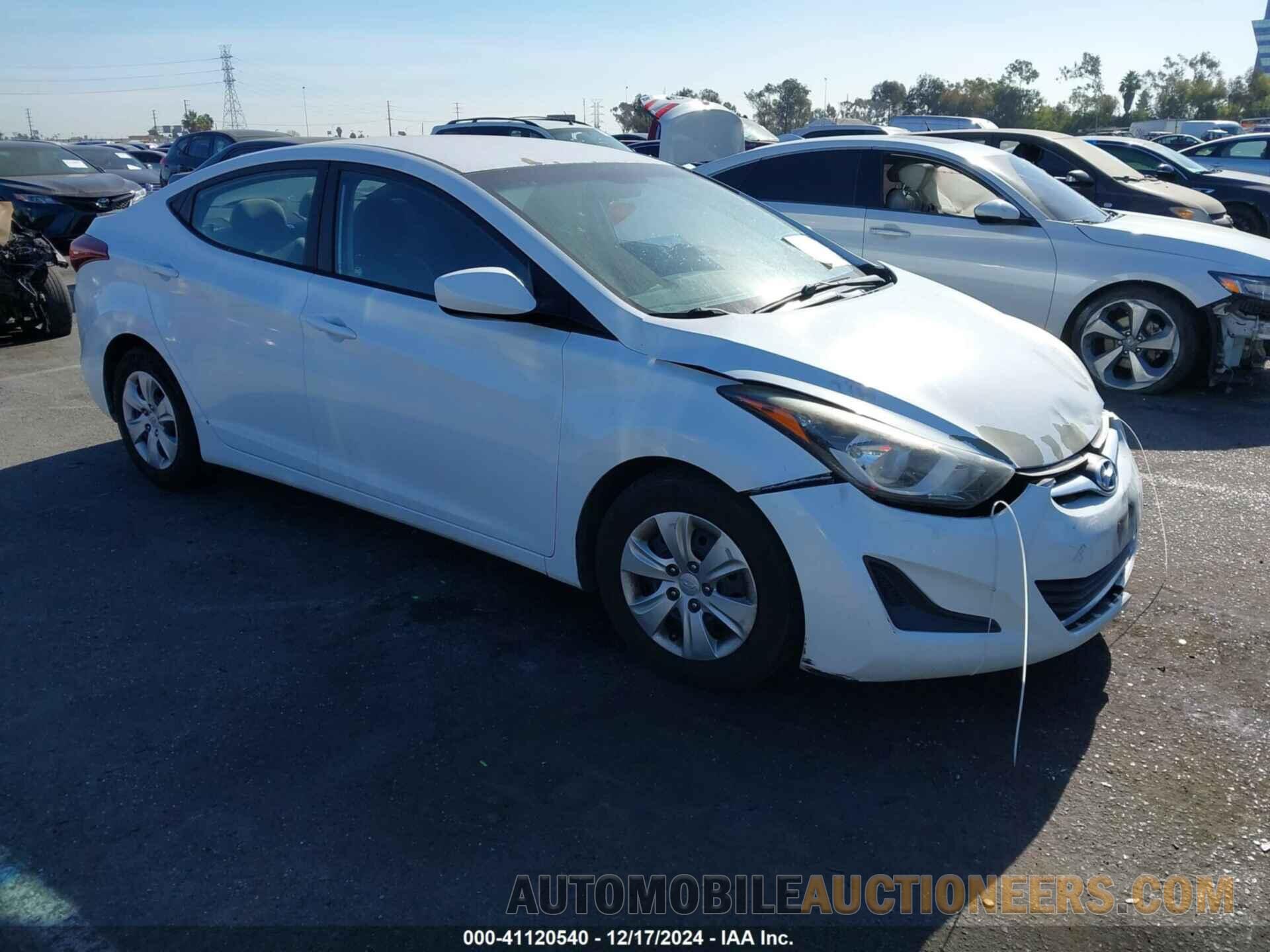 5NPDH4AE9GH698570 HYUNDAI ELANTRA 2016