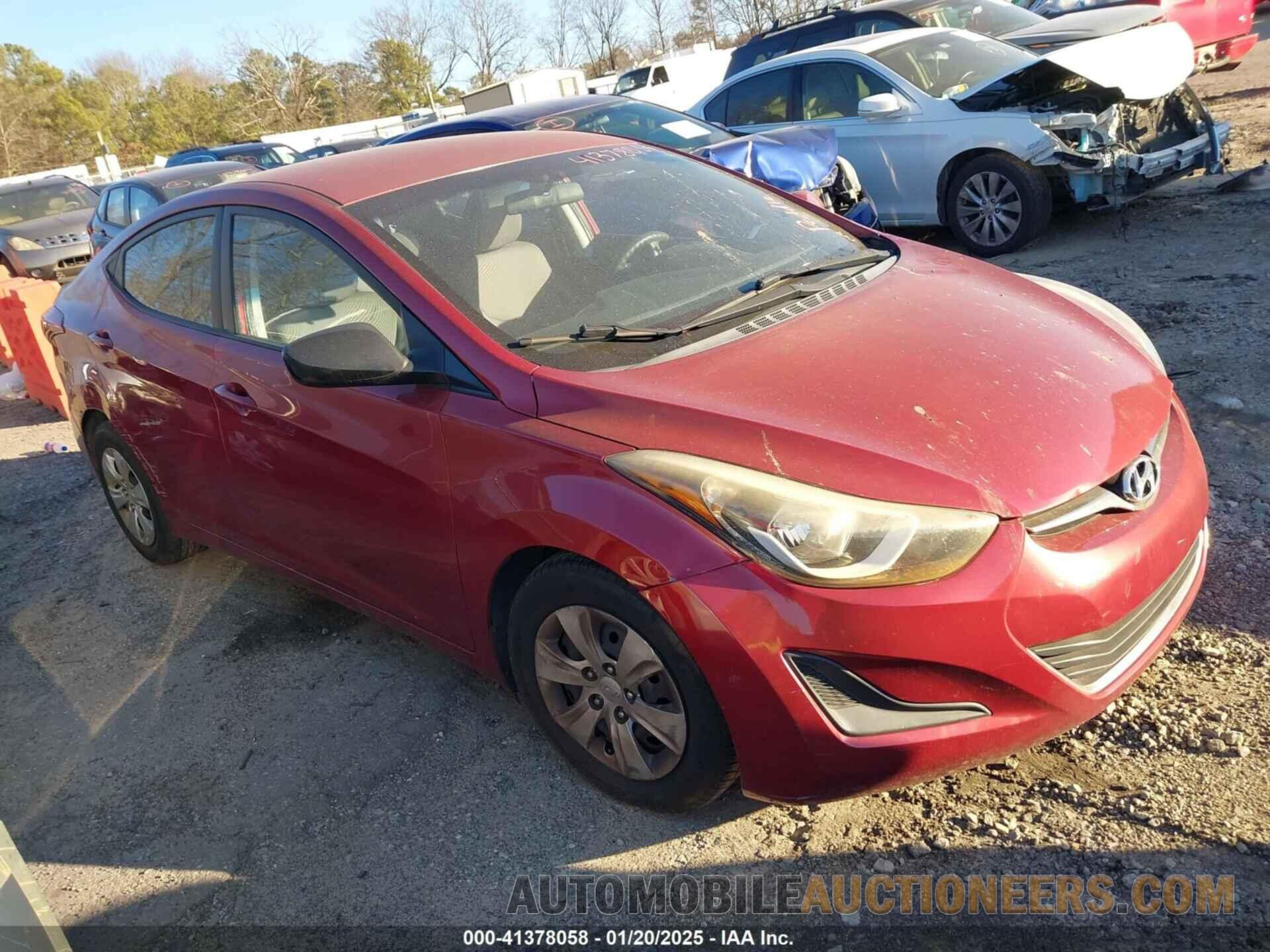 5NPDH4AE9GH701239 HYUNDAI ELANTRA 2016