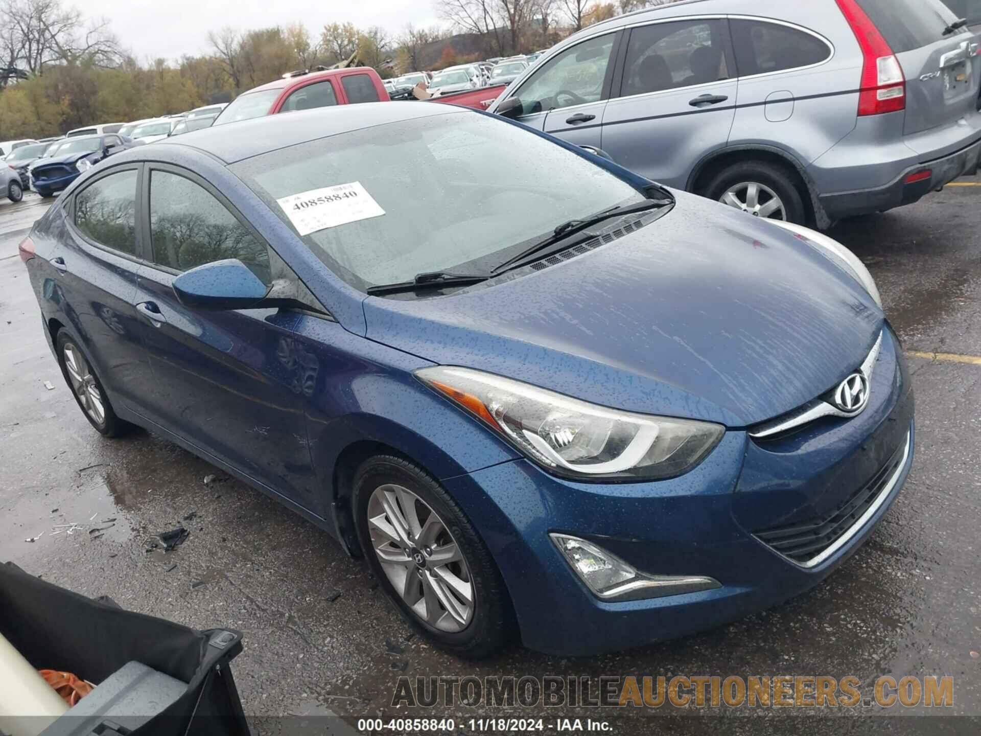 5NPDH4AE9GH714170 HYUNDAI ELANTRA 2016