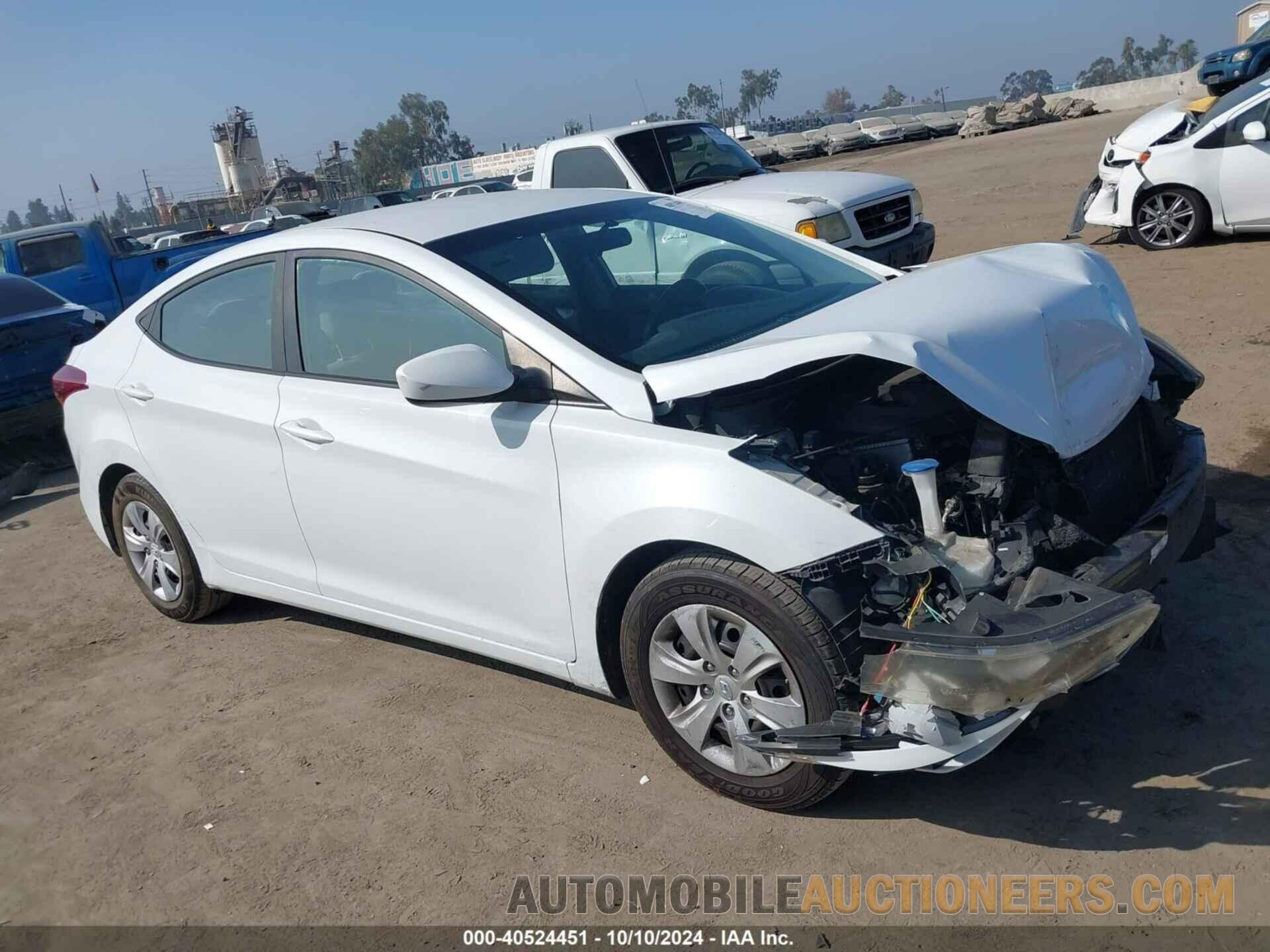 5NPDH4AE9GH717036 HYUNDAI ELANTRA 2016