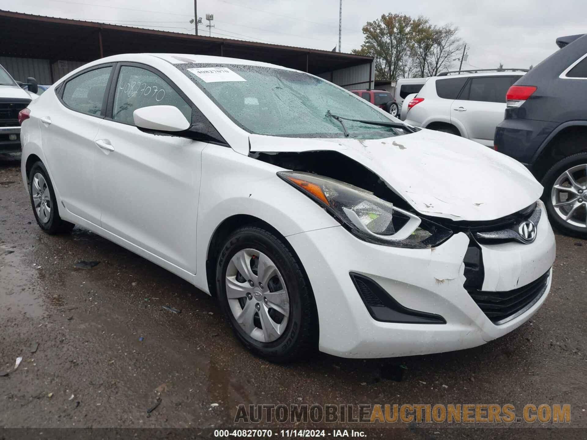 5NPDH4AE9GH748951 HYUNDAI ELANTRA 2016