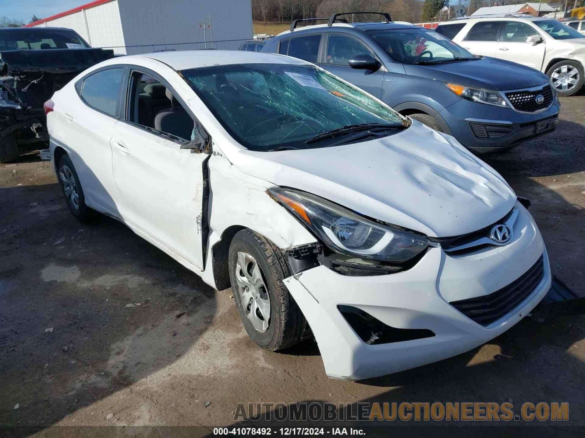 5NPDH4AE9GH769301 HYUNDAI ELANTRA 2016