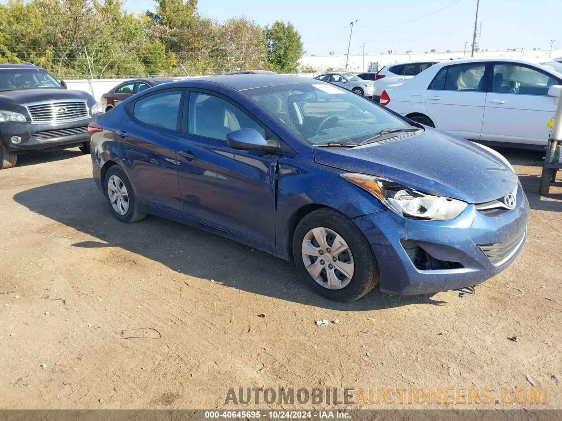 5NPDH4AE9GH776510 HYUNDAI ELANTRA 2016