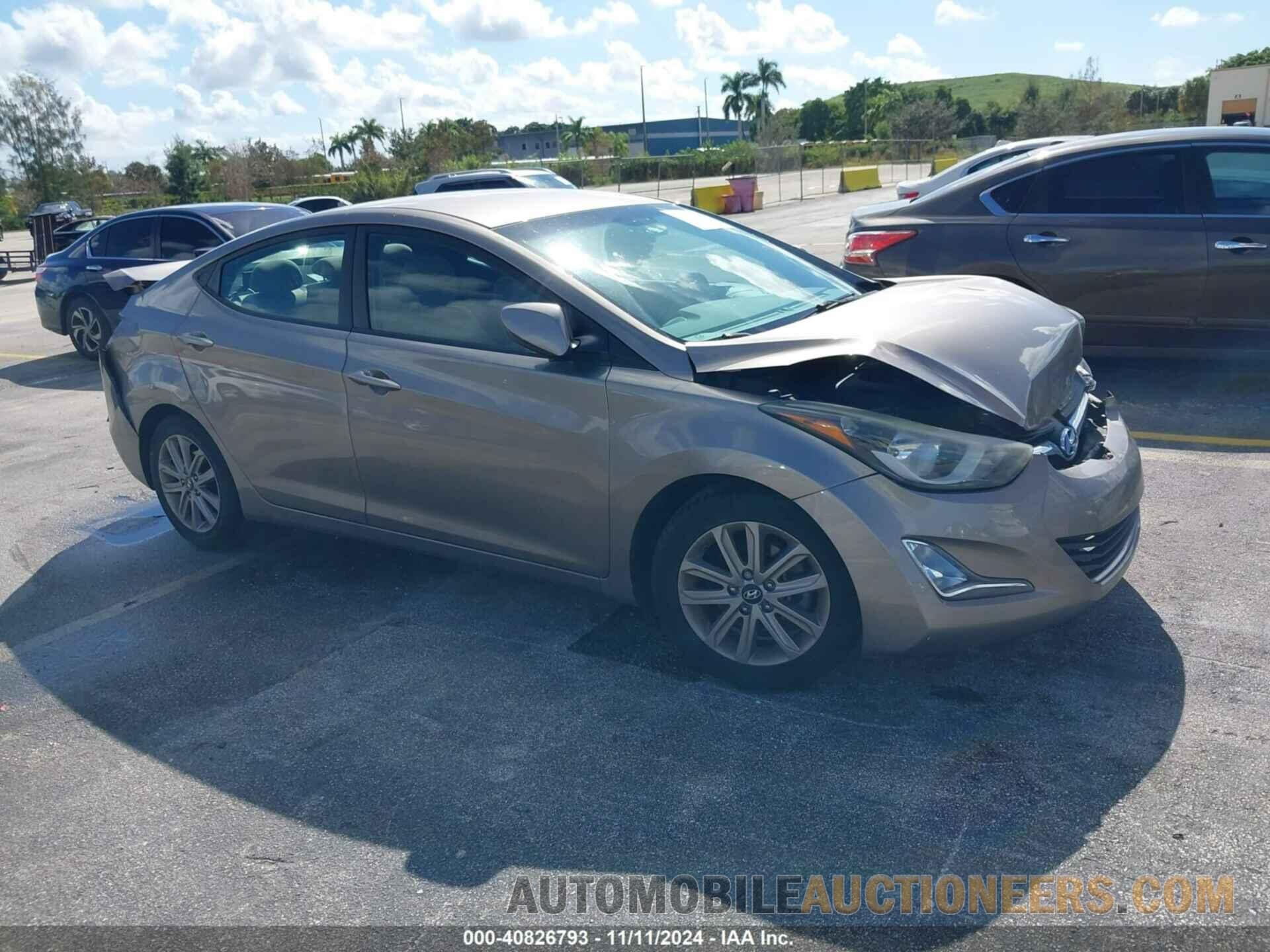 5NPDH4AEXFH612522 HYUNDAI ELANTRA 2015