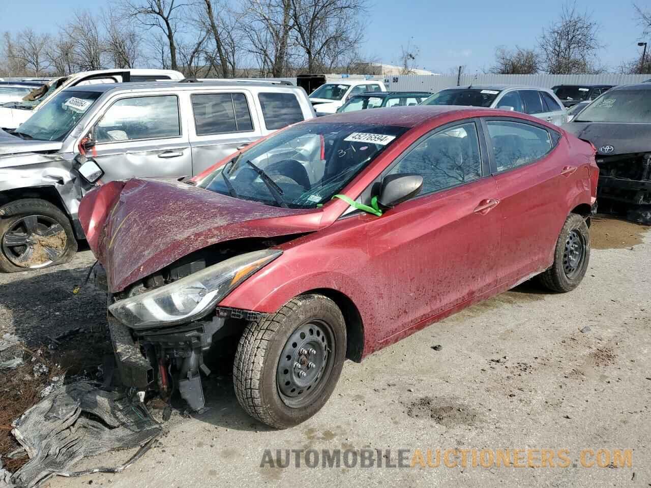 5NPDH4AEXGH664122 HYUNDAI ELANTRA 2016