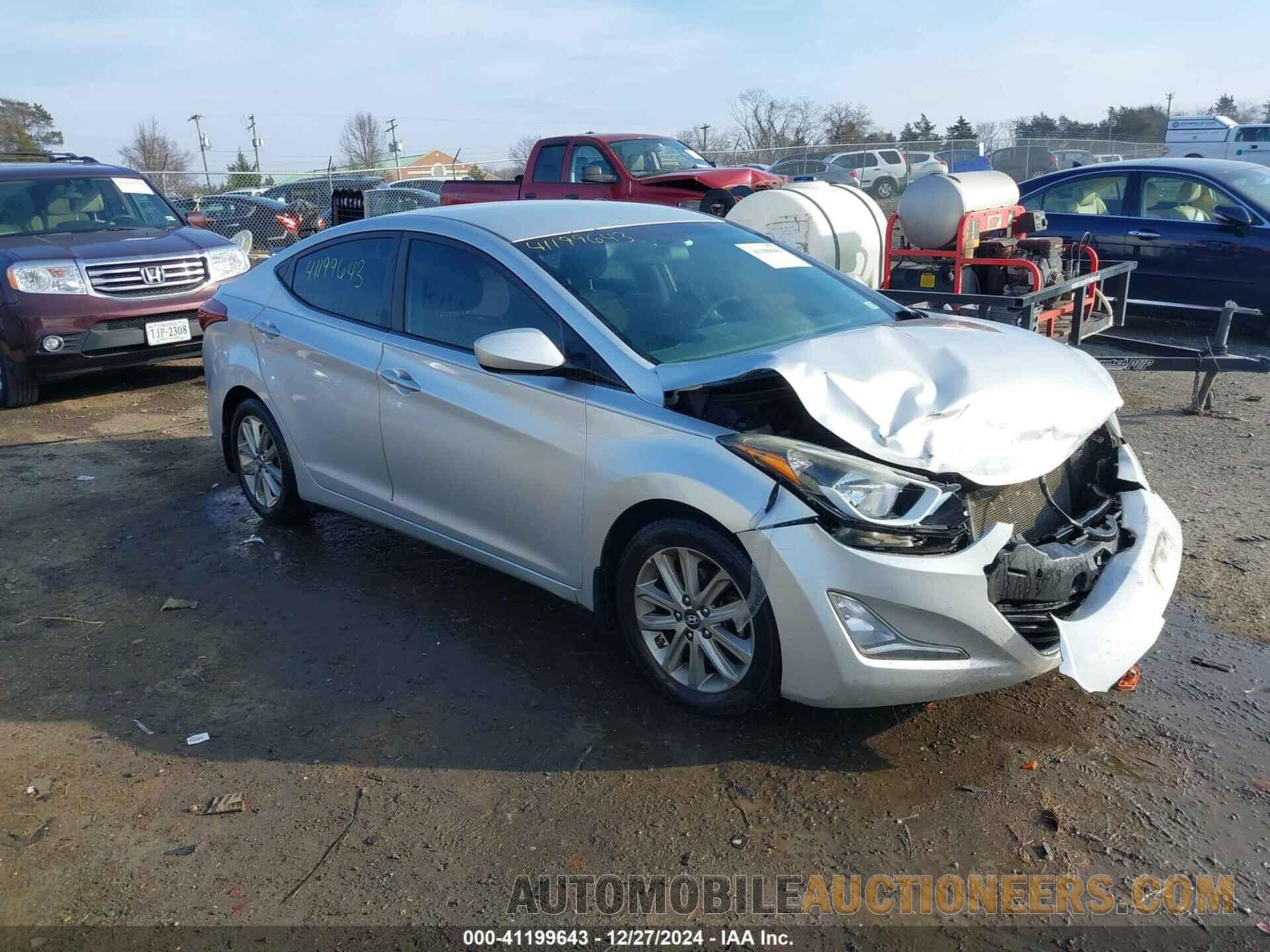 5NPDH4AEXGH677792 HYUNDAI ELANTRA 2016