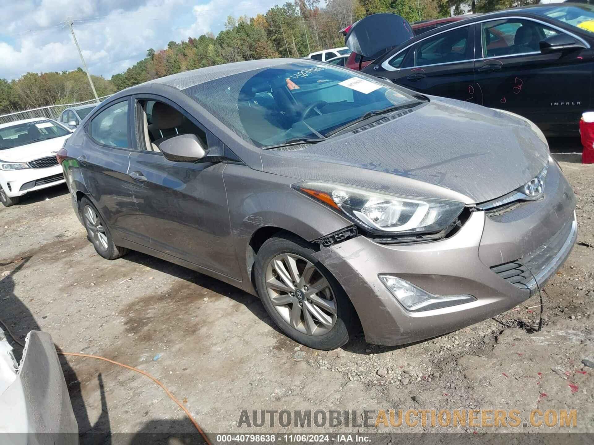 5NPDH4AEXGH724240 HYUNDAI ELANTRA 2016