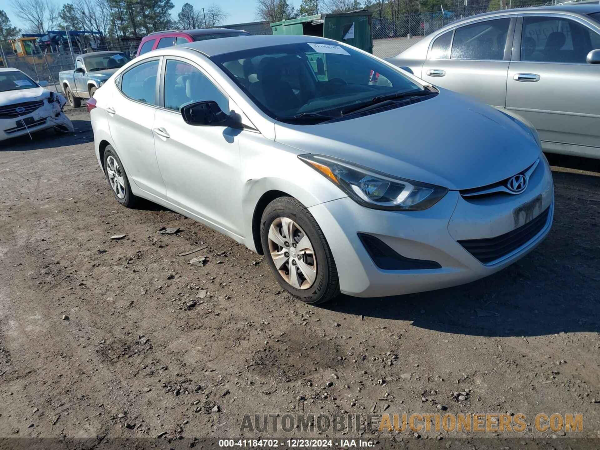 5NPDH4AEXGH737313 HYUNDAI ELANTRA 2016