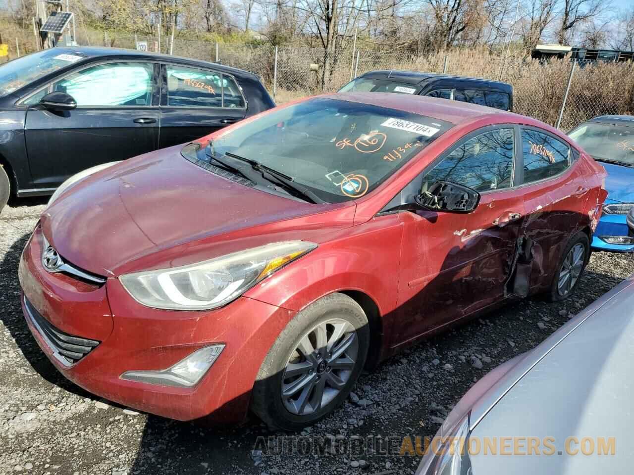 5NPDH4AEXGH773955 HYUNDAI ELANTRA 2016