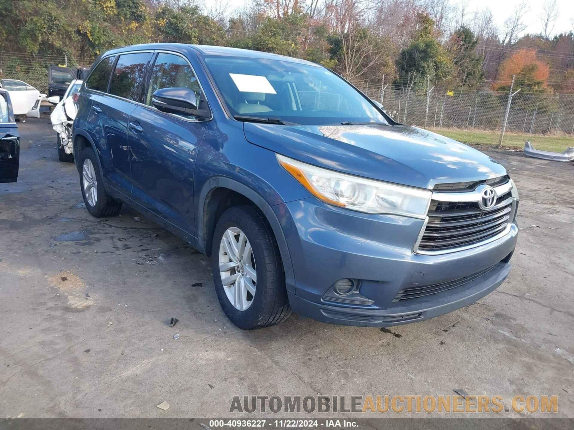 5TD24RFH8F9015924 TOYOTA HIGHLANDER 2015