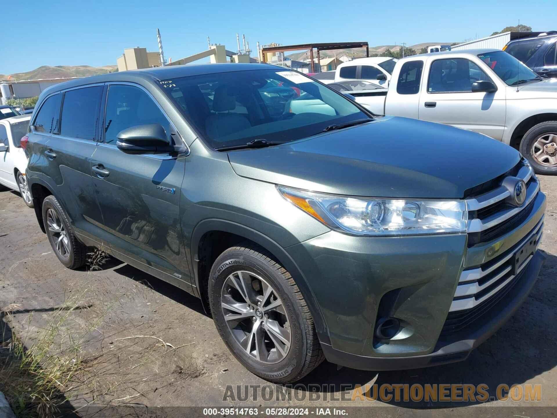 5TDBGRFH3HS032052 TOYOTA HIGHLANDER HYBRID 2017