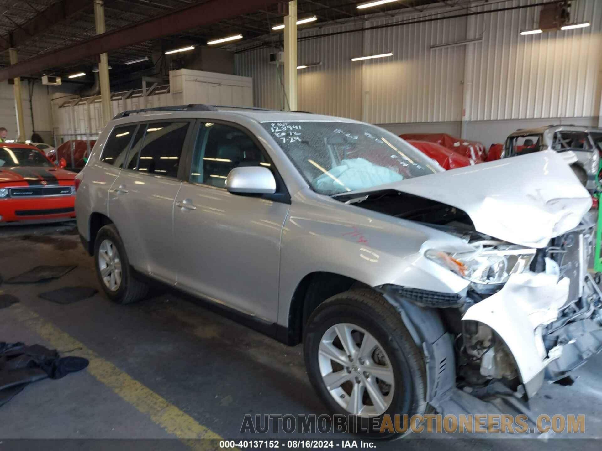 5TDBK3EH6CS142292 TOYOTA HIGHLANDER 2012