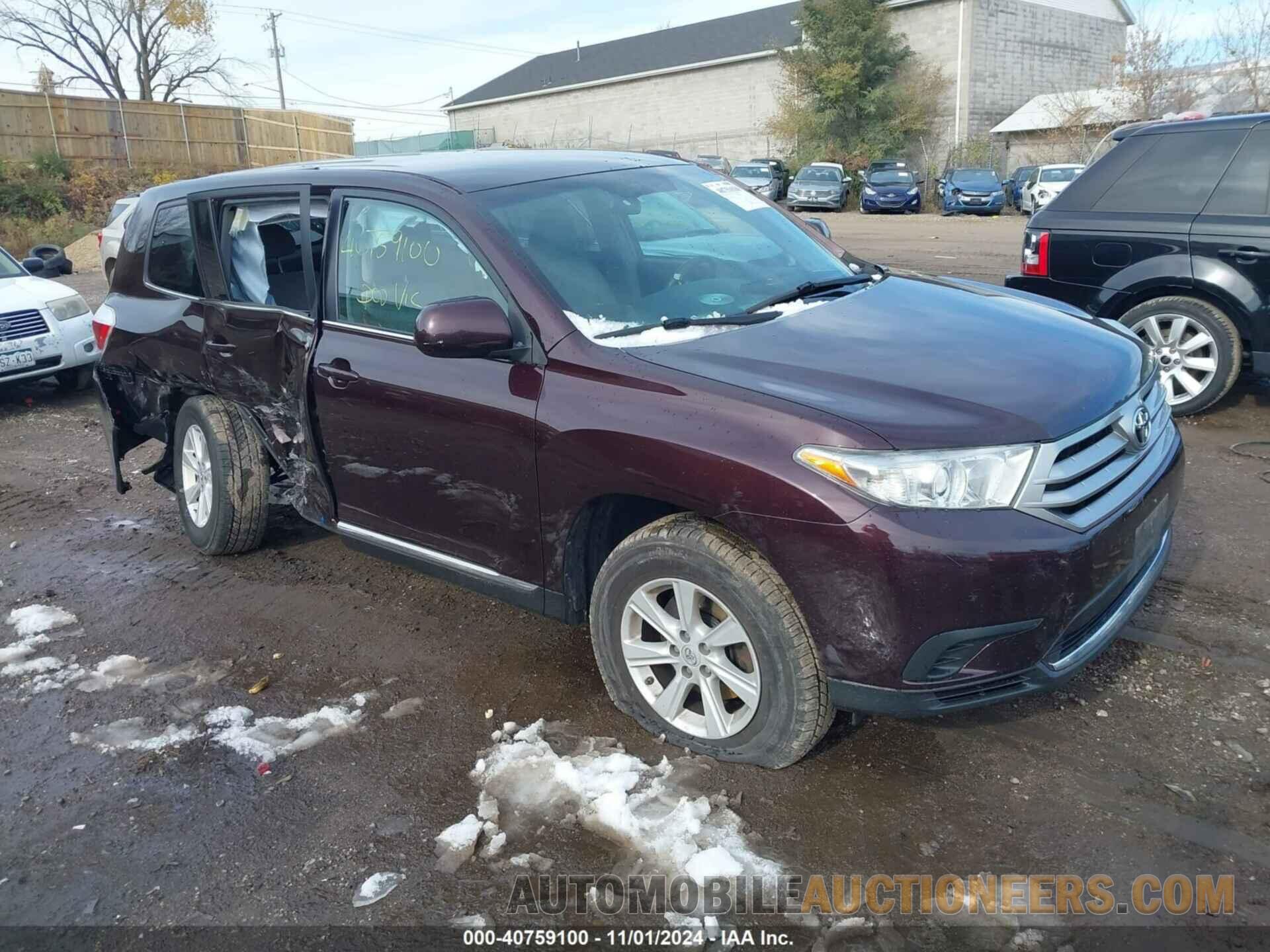 5TDBK3EH7DS272664 TOYOTA HIGHLANDER 2013