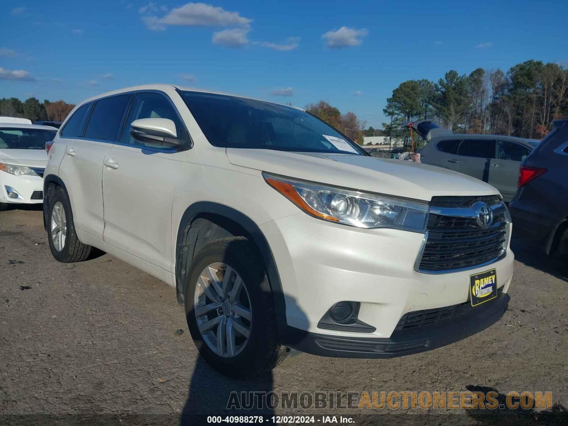 5TDBKRFH0FS127681 TOYOTA HIGHLANDER 2015