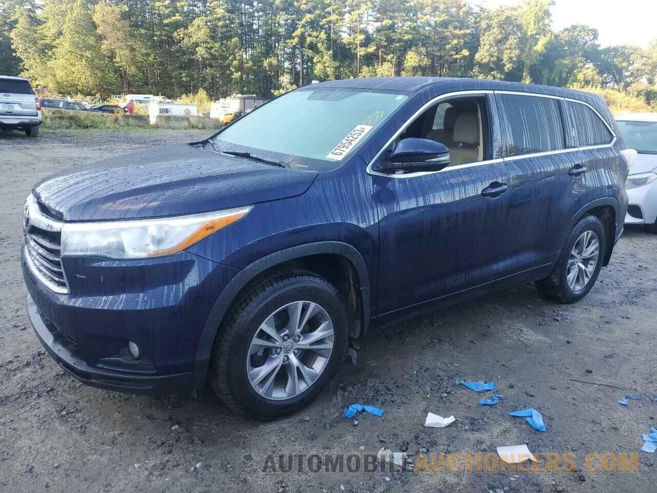 5TDBKRFH0FS162365 TOYOTA HIGHLANDER 2015