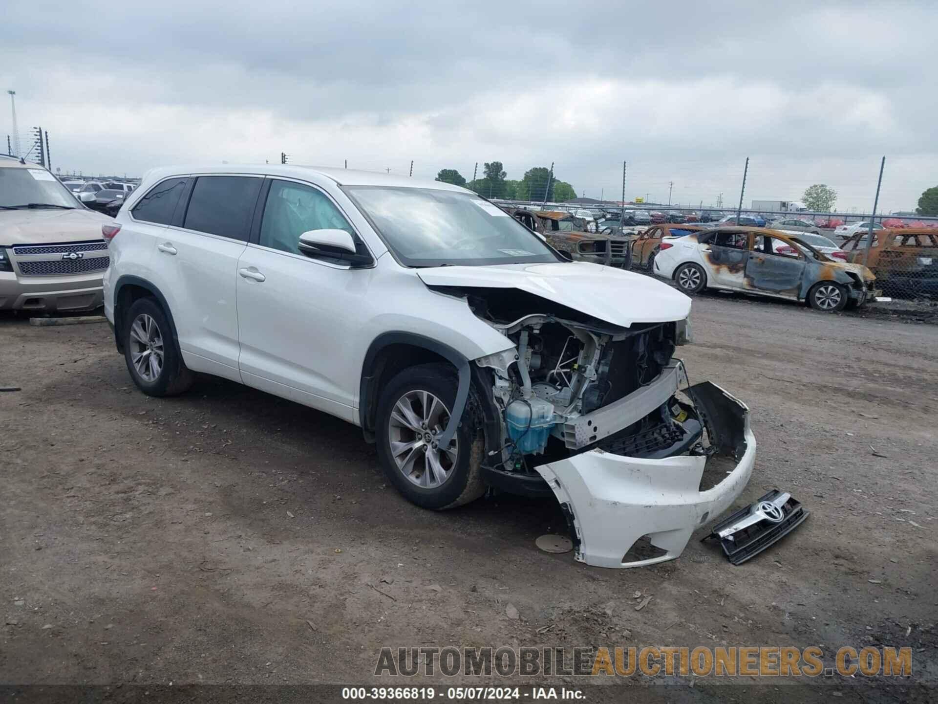 5TDBKRFH0GS268719 TOYOTA HIGHLANDER 2016