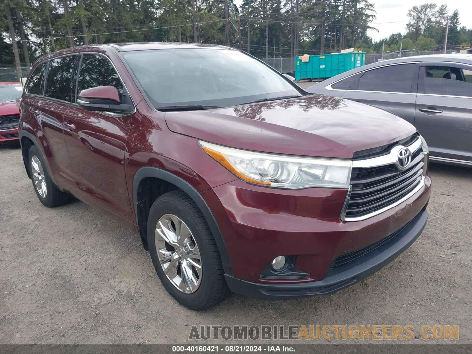 5TDBKRFH1FS114938 TOYOTA HIGHLANDER 2015