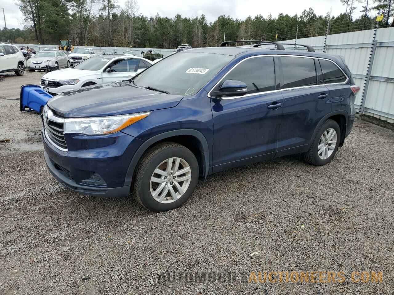 5TDBKRFH1FS128581 TOYOTA HIGHLANDER 2015