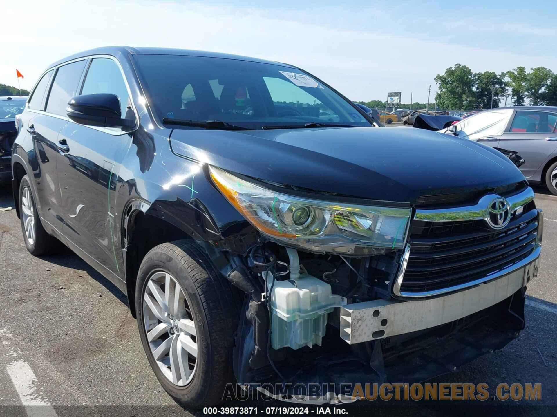 5TDBKRFH1FS139533 TOYOTA HIGHLANDER 2015