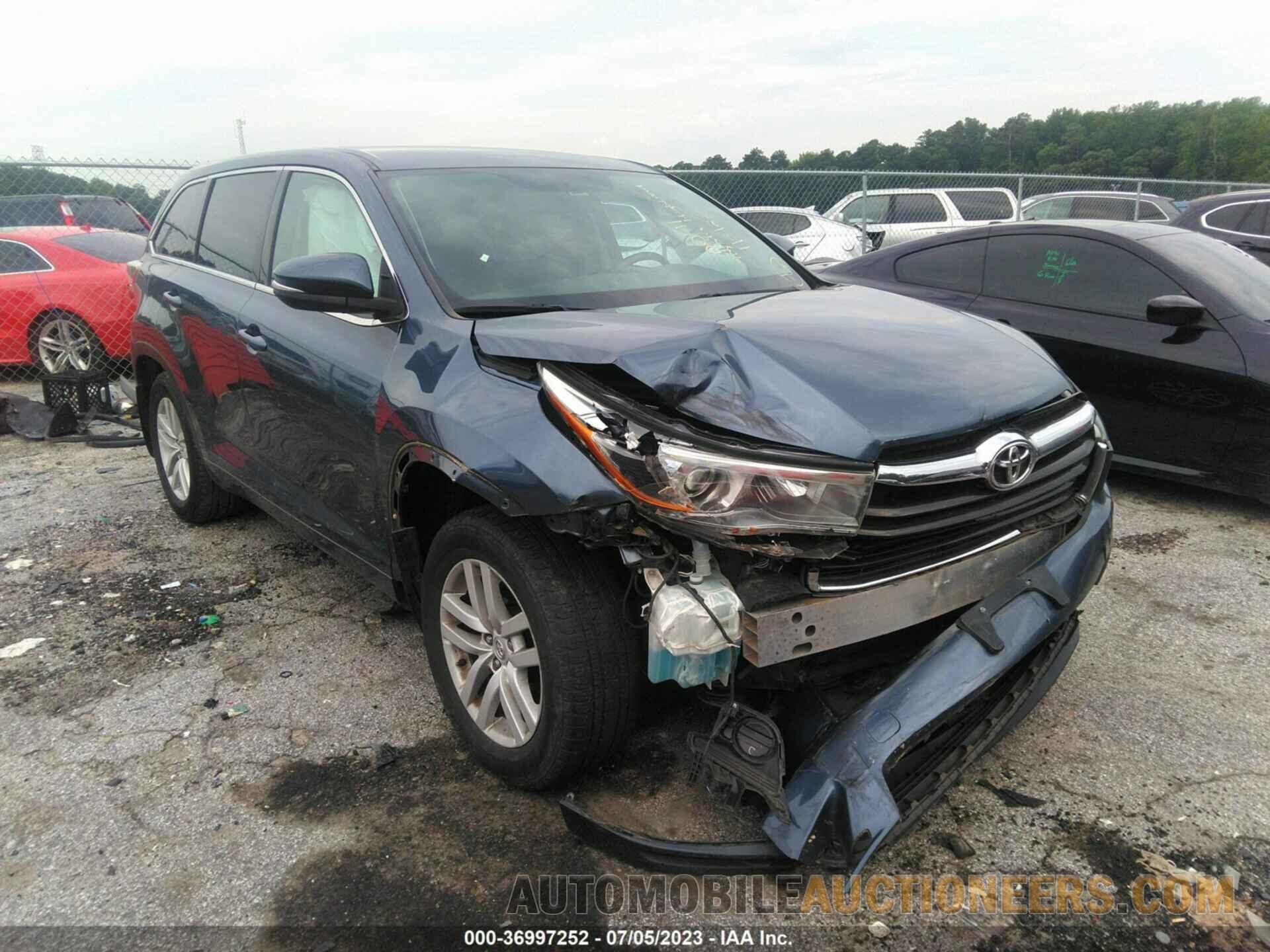 5TDBKRFH1FS200041 TOYOTA HIGHLANDER 2015