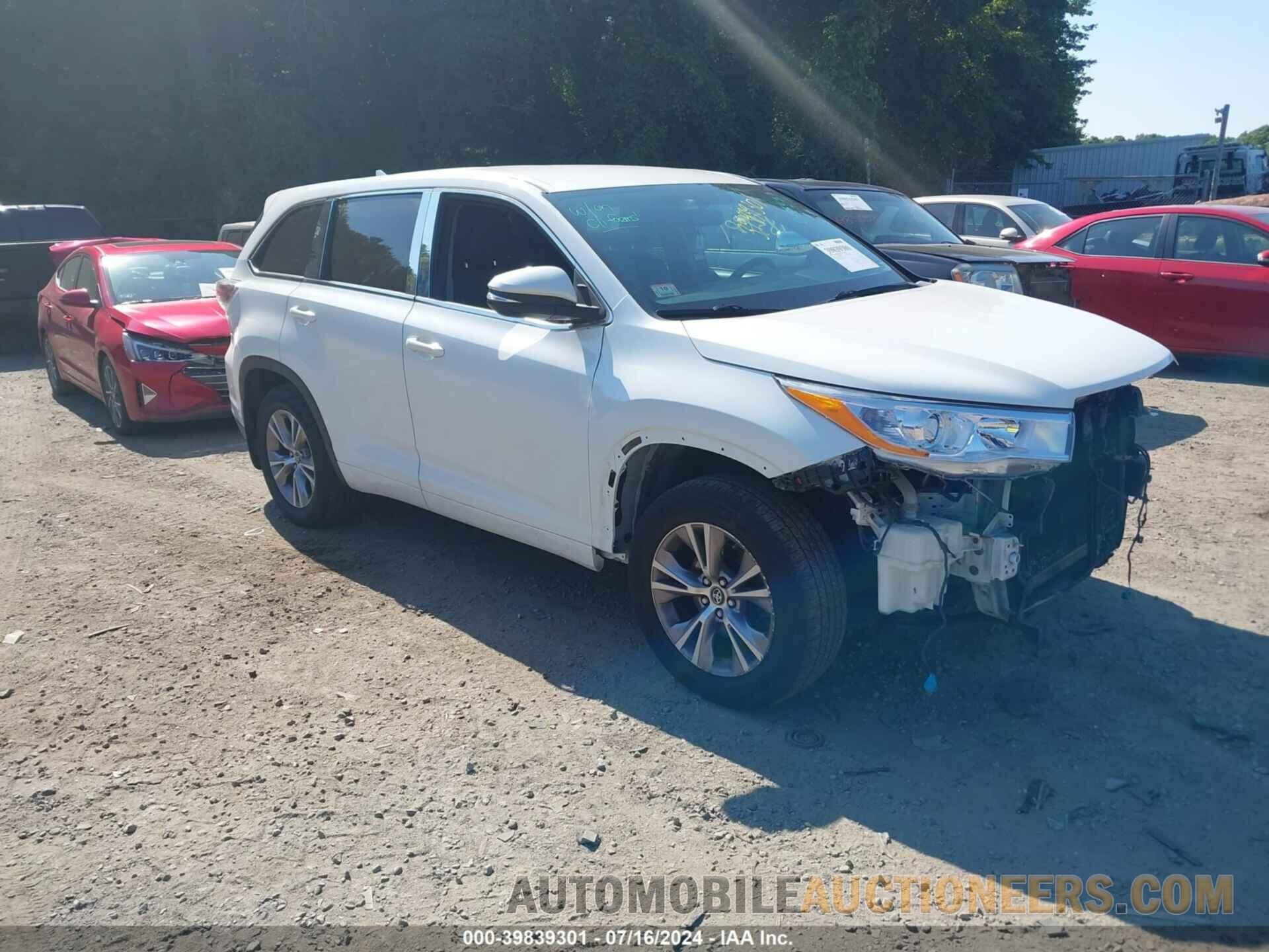 5TDBKRFH1GS280281 TOYOTA HIGHLANDER 2016