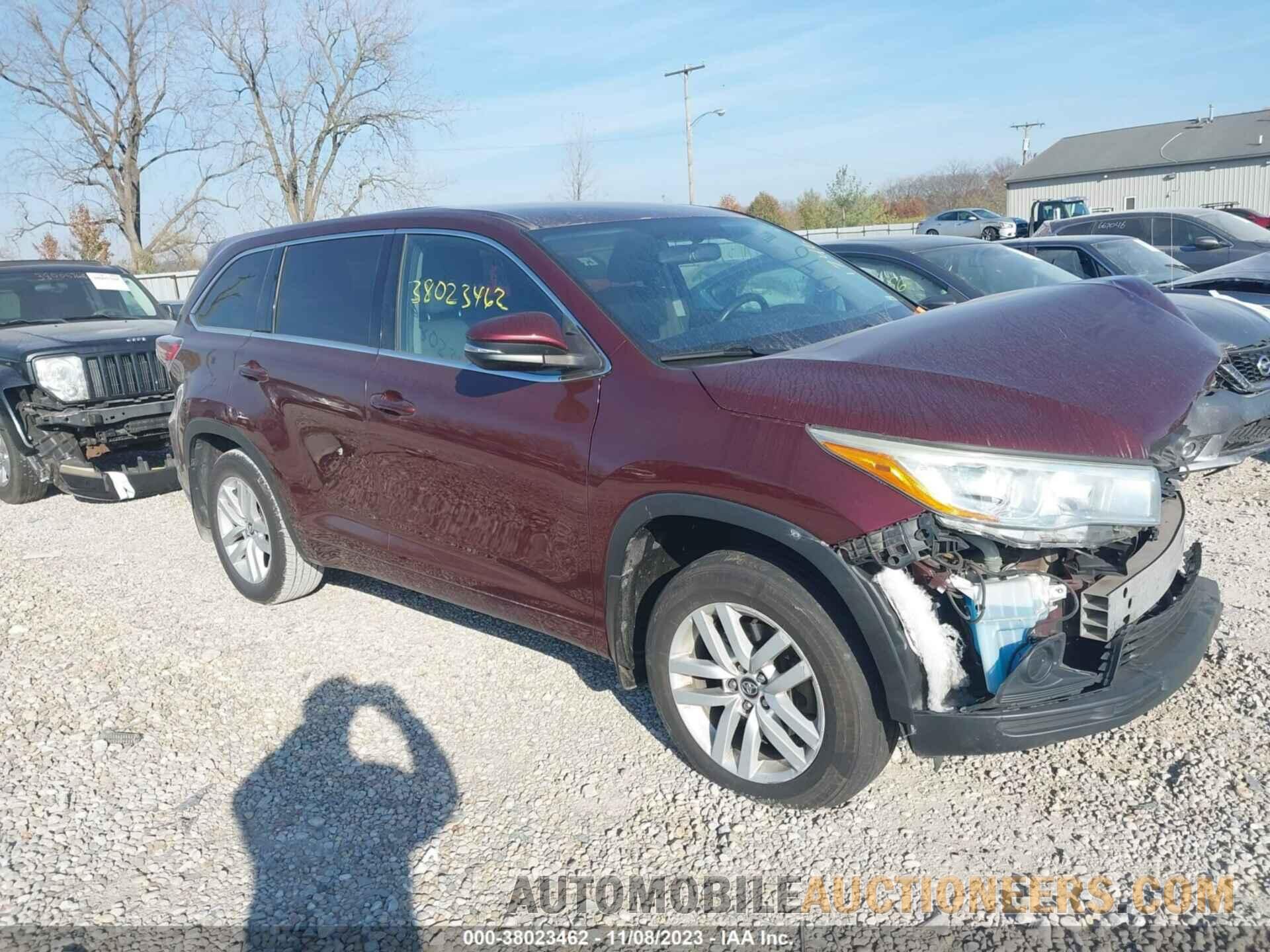 5TDBKRFH1GS331746 TOYOTA HIGHLANDER 2016